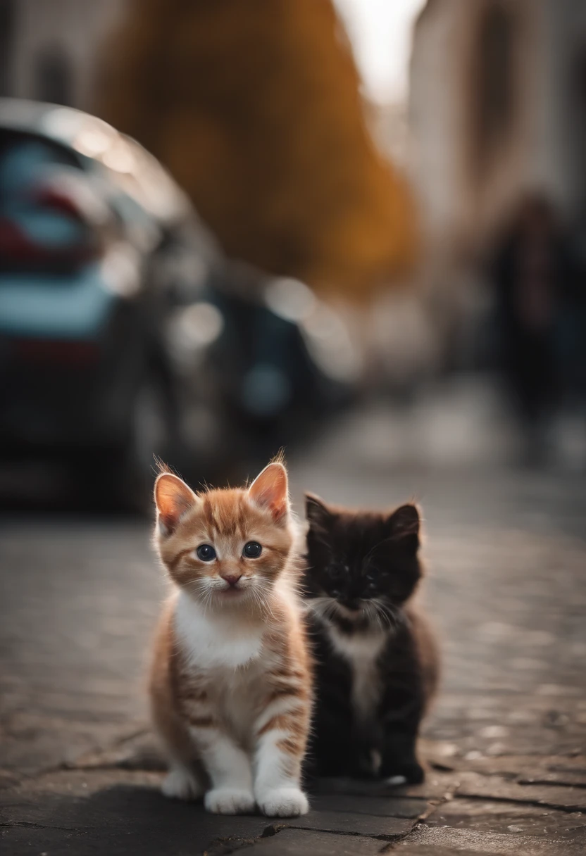 I have two little kittens, a cute little cat, cute kittens, Cutest, Incredibly cute, Adorable and cute, And cute and lovely. They are walking down the street with backpacks, Walking together, commute, Proudly walk down the street, And the cat walking. They are cute in the style of ๐ and ๐, Adorable and cute, Cute and adorable, oh, nice and cute. They are known as real-life Tom and Jerry.
