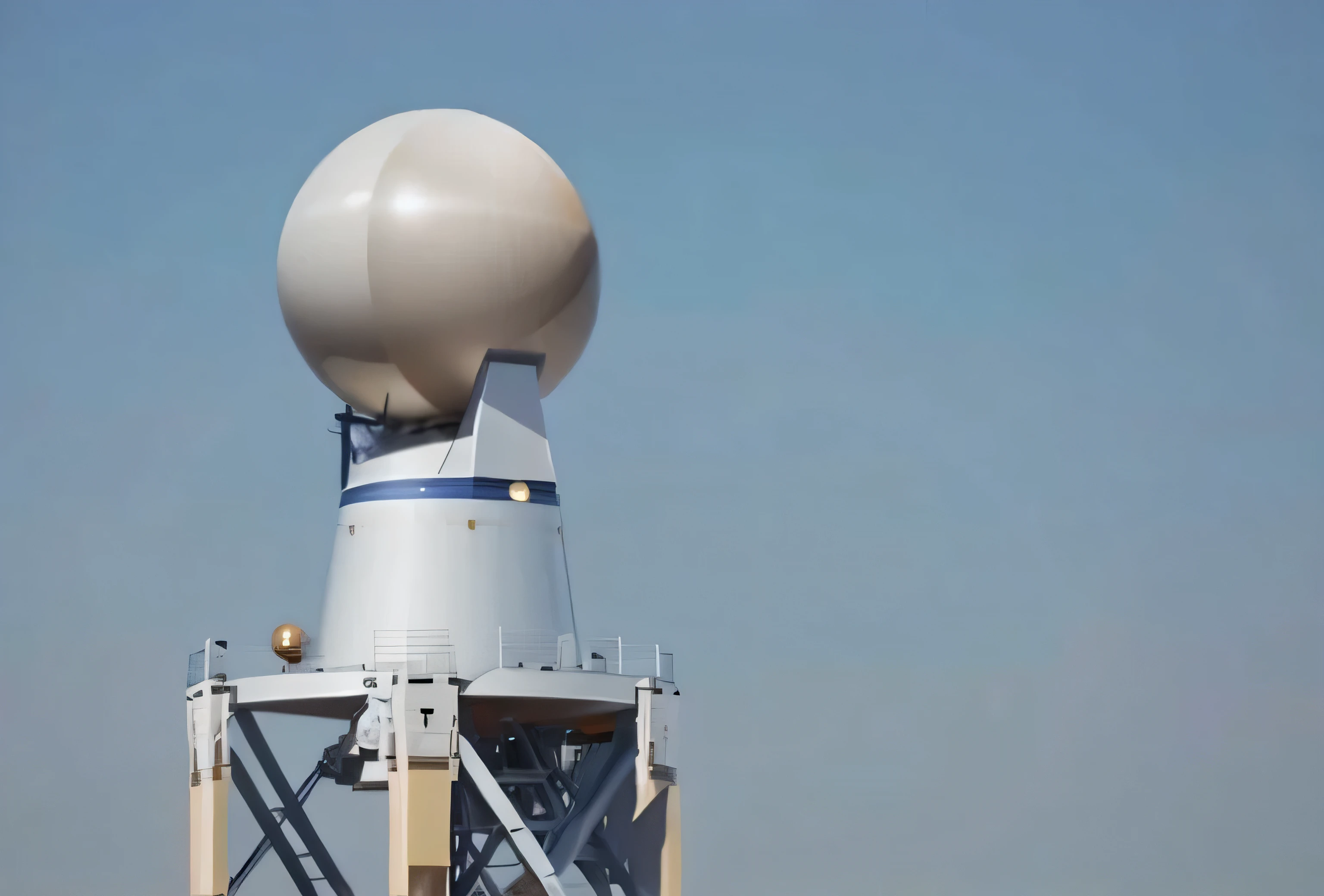 Circular space telescope looking into the sky