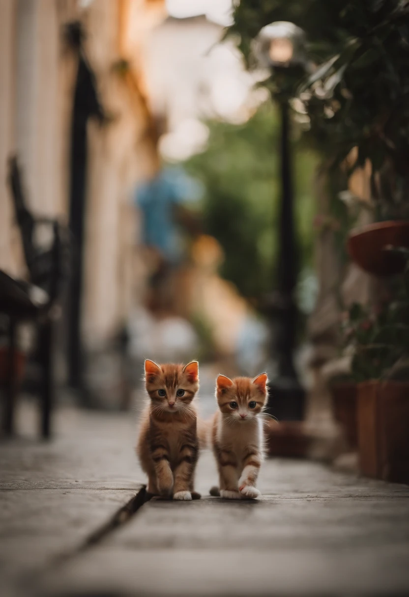 I have two little kittens, a cute little cat, cute kittens, Cutest, Incredibly cute, Adorable and cute, And cute and lovely. They are walking down the street with backpacks, Walking together, commute, Proudly walk down the street, And the cat walking. They are cute in the style of 🍂 and 🍁, Adorable and cute, Cute and adorable, oh, nice and cute. They are known as real-life Tom and Jerry.