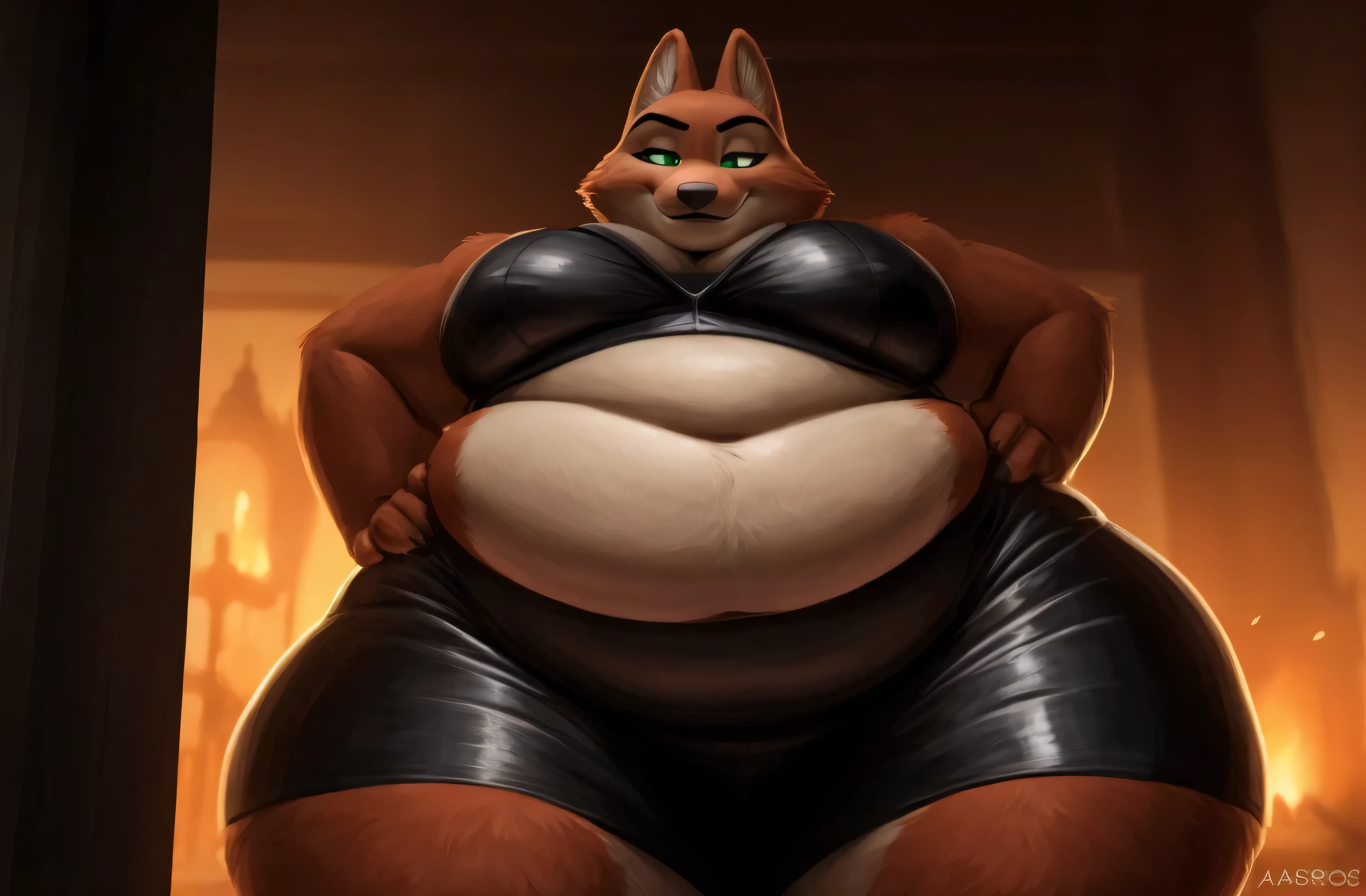 [Diane Foxington], very obese, super blob, [Carregado para e621.liquid; (raposa), (Pixelsketcher), (w4g4)], [Enviado para o Twitter.com; (@arte)], ((obra de arte)), ((High definition)), ((Alta qualidade)), ((retrato solo)) ((front view)), ((peludo; antropo raposa girl)), ((pele detalhada)), ((sombreamento detalhado)), ((beautiful rendering art)), {antropo raposa; pelo laranja, nariz rosa, cauda de raposa, (lindo gradiente verde com olhos semicerrados)}, {(tampo de tubo preto), (black pencil skirt), (Salto cinza), (piercing nos olhos; olho esquerdo)}, {(curvando-se), (pose atraente)}, [fundo; (clube), (Dark lighting), (Copo de vinho)], curved, muito gordo, (quadris largos:1.3), coxas enormes, grossas e macias, SSBBW, very fat and saggy arms, lifelike lighting, alto detalhe, qualidade hd, Rosto detalhado, Sombreamento realista, rolos de gordura, massive size, gigantescos enormes seios transbordando de gordura, decote enorme, pesado, plussize, everything is fat, textura macia, olhos grandes bonitos, semi-realista, dynamic angle, pattern clothes, super obeso, corpo pastoso