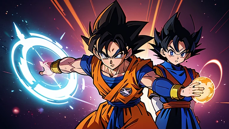A Saiyan named Akato who is being trained by a Priest, and has acheivwd every form Goku and Vegeta had (Dragon Ball Super Art style)