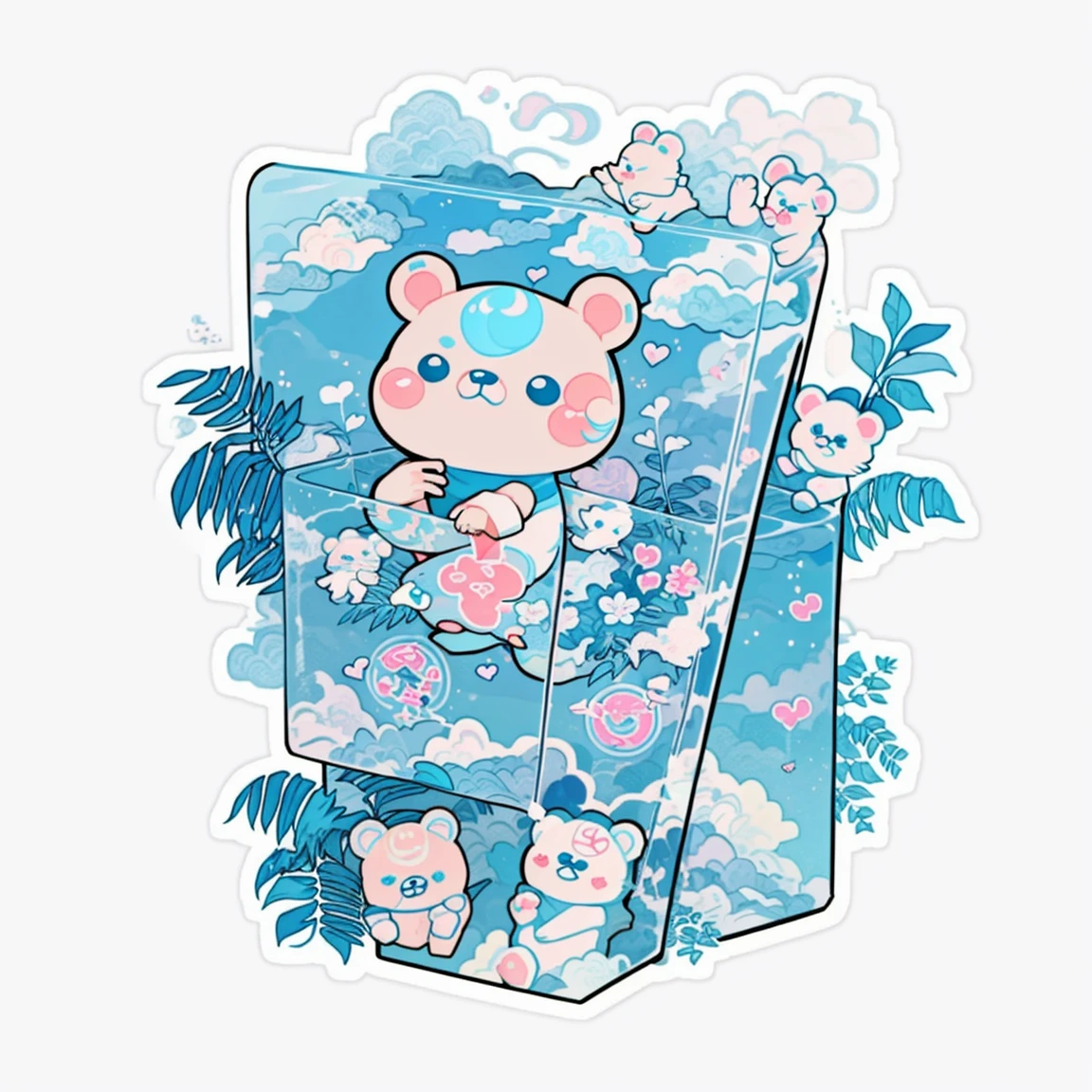 (white background), (a close up of a teddy bear with a heart on its chest, a digital rendering by Ryan Yee, pixiv, mingei, cute cartoon character, cute artwork, cute character, cute digital art, cute cartoon, super cute and friendly, ruan cute vtuber, cute:2, telegram sticker, teddy bear, kawaii cutest sticker ever, kawaii chibi), cute, kawaii,
(masterpiece:1.2), (best quality, highest quality),