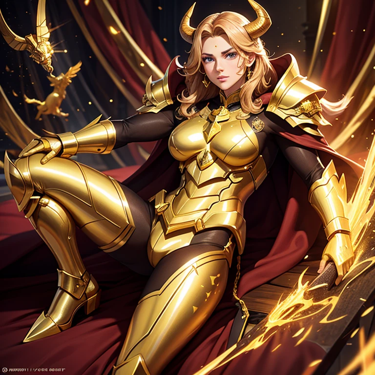 Taurus puts on golden armor