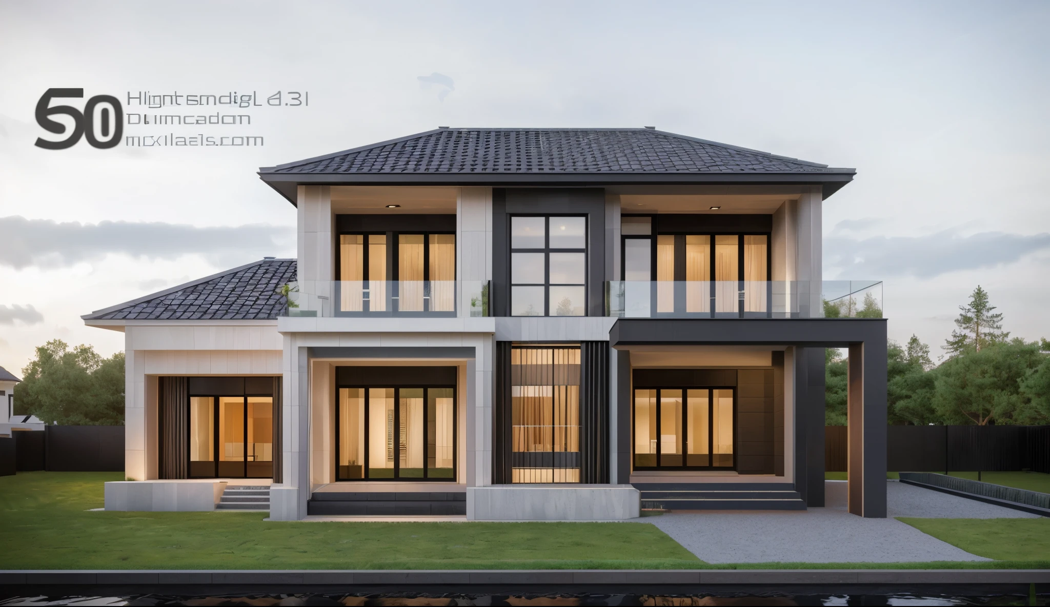villa modern,Modern black house design, Green garden around the house, Black Front, Modern architecture, All glass, Sunshine, Seaside Realistic, exterior, sunlight, house, RAW photo, 8k uhd, dslr, (high detailed skin:1.3), soft lighting, ultra quality, film grain, Fujifilm XT3, sharp image, best quality, authentic, hight quality,