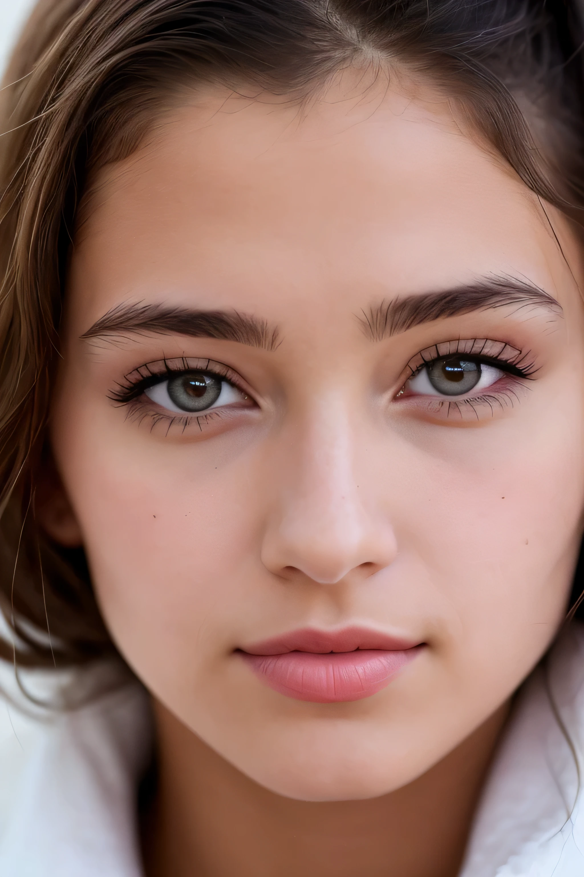 color photograph, close-up, ((a realistic photo of a beautiful girl)), (milalc), light, ((glowy skin)), looking_at_viewer, (fit body:1.0), ((medium breasts)), high ponytail, detailed illustration, masterpiece, high quality, realistic, very detailed face,