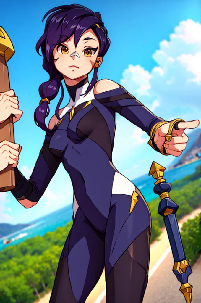 Erisa, tight bodysuit, thick thighs, realistic