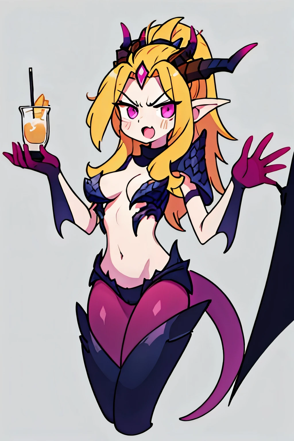 Zyra - Dragon Sorceress - League of Legends, a high definition, 8k, Cara detallada, agarrando su pecho, body of equal proportion in his chest)), Vista aleatoria, cuatro dedos y 1 pulgar, ((2 manos, random facial expression on viewer, Mejillas sonrojadas, postura del cuerpo aleatoria, perspectiva aleatoria, pupilas detalladas, angry face
