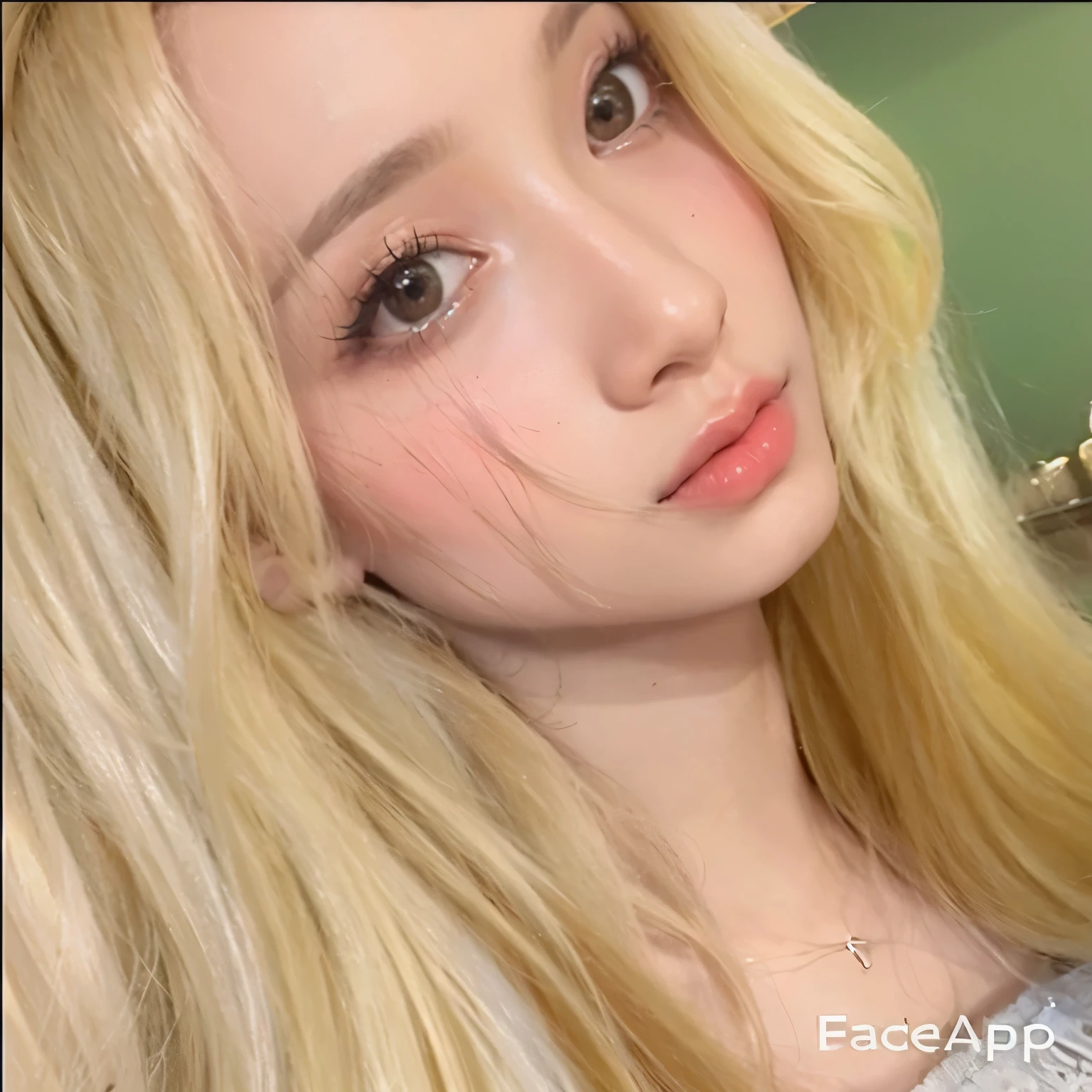 mujer rubia con pelo largo y top negro posando para una foto, retrato realista kawaii, CL, estilo de realismo anime, fotorrealista!!!!!!! Estilo de Arte, hecho con estudio de pintor anime, realistic art style, realistic anime art style, in the Estilo de Arte of bowater, sol yunjoo, female korean idol portrait, chica de pelo plateado, [ arte digital 4k ]!!