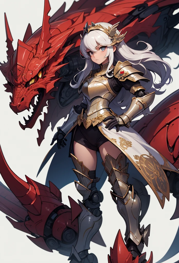 (detailed illustrations,Very detailed and precise drawing,Delicate drawn lines with tempo,Realistic texture expression),[color traced main line],(Fantasy World Battlefield Background [burning castle]),((ROBOT GIRL) (red knight [[corinthian helmet]streamline][muscular])[WEAPON MACHINE[Princess Knight][[METALFACE[lenticular iris]]]]),[red dragon armor[scale]][[luxurious embroidered cloak]],[red dragon pattern],[use a sword as a weapon],[[Mobile Weapon Gigant Size][science fiction mechanical]],((gorgeous shiny armor)),(intricate and beautiful decoration [Dense detail]),[transparency],(Precisely drawn face)[完璧な目のdetailed(Beautifully detailed iris)[eyes like jewels]],[long and beautiful eyelashes],[precisely drawn hair [美しく艷やかな髪のdetailed]],(完璧な手のdetailed [Beautiful fingers with no damage [beautiful nails]]),(perfect anatomy(perfectly balanced proportions))[[full body portrait]],[ideal color coordination(Accurate simulation of light and material interactions)],([Precision Detail](detailed,High definition)),[Visual art that tells a story].