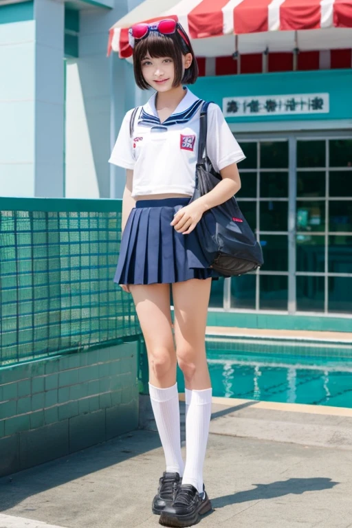 boyish girl（school swimwear）