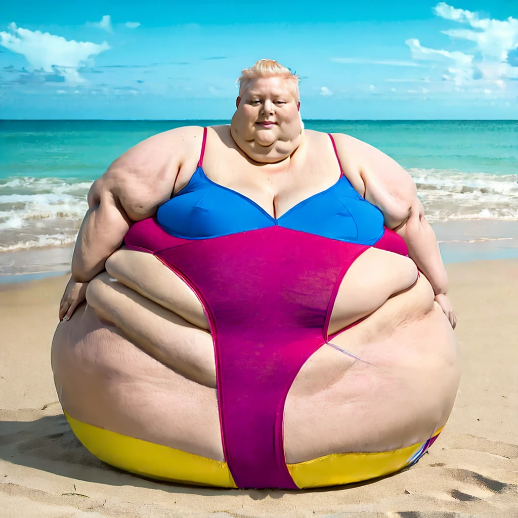 Extremely ultra morbidly obese fat  body - Tilda  Swinton -Extremely ultra morbidly obese  very round fat belly-Extremely ultra morbidly obese fat face-Extremely ultra morbidly obese  fat arms-Extremely ultra morbidly obese fat  legs-Extremely ultra Morbidly obese fat hands-Extremely ultra morbidly obese Feets-Beach-Gigantic enormous round belly-red Baywatch swimsuit