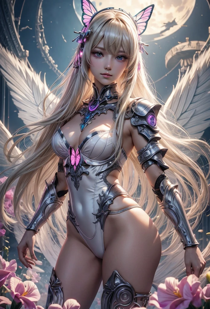 (((Perfect eyes))), ((Perfect limbs))), ((Perfect features))),Realistic masterpiece of a demon girl with long blonde hair, corsets, Horns, Black wings, cat eyes eyes, Perfect green eyes in dark environments.large full breasts