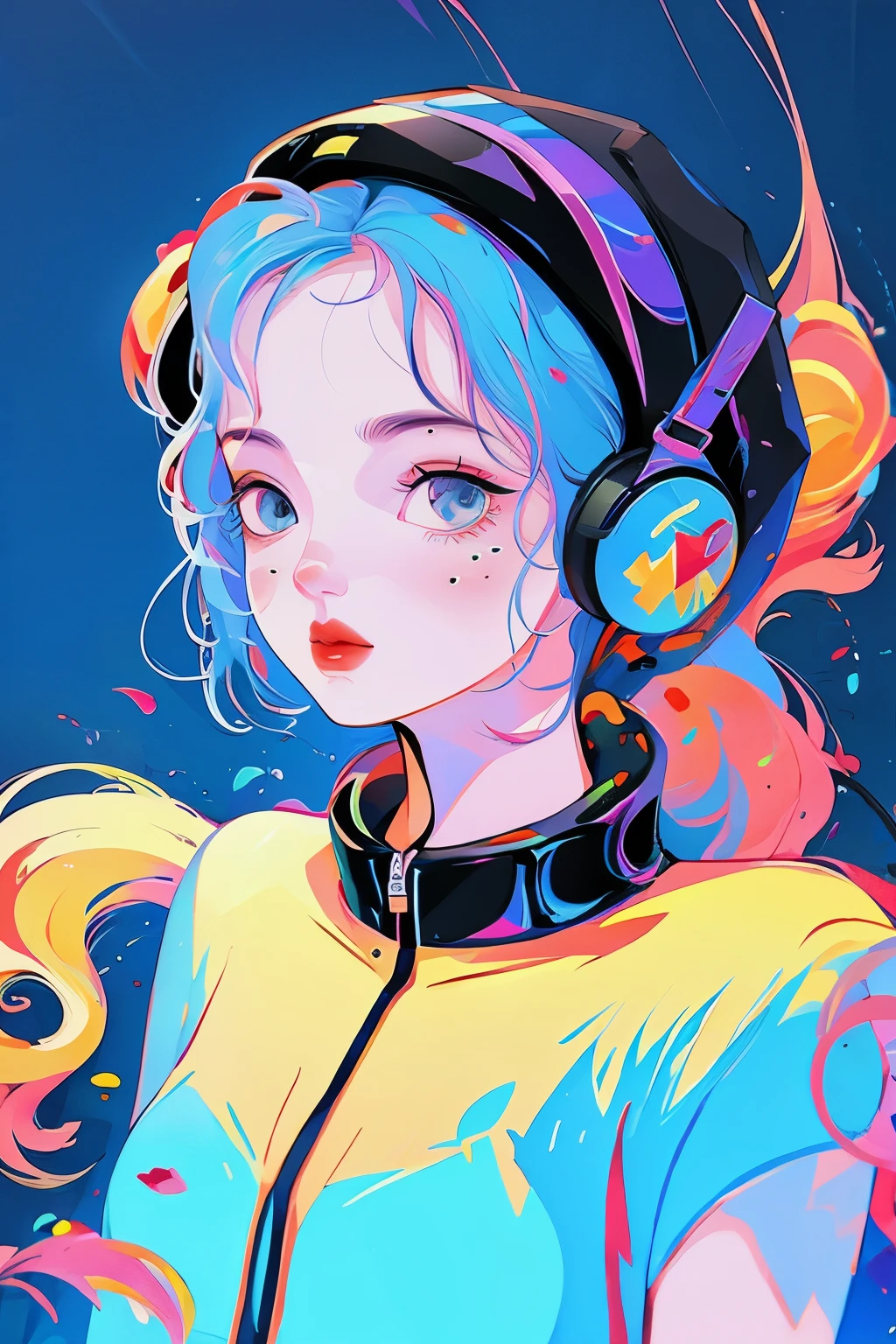 yxycolor，1girll， Painting，Vector graphics