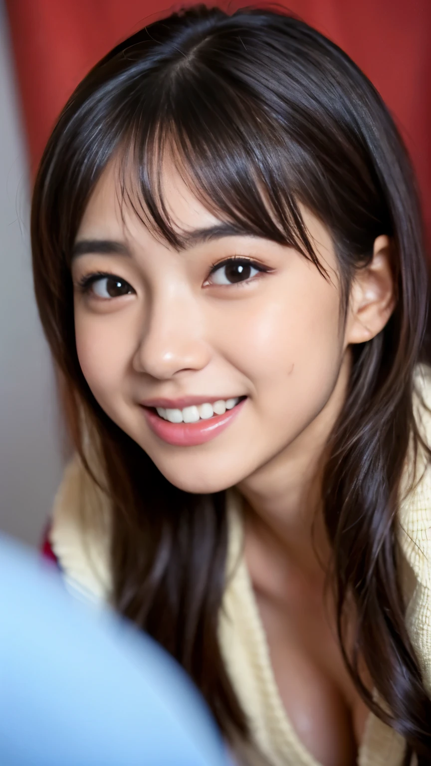 (Best-quality, Masterpiece, Ultra-High-Resolution, (Photorealistic:1.4), Raw-Photo, Extremely-Details, Perfect-Anatomy), 1girl, ((12-years-old)), ((the most popular Japanese idol)), (portrait, face-focus, close-up), extremely cute face like a most famous Japanese idol, extremely beautiful big-black-eyes, extremely beautiful hair, extremely beautiful and extremely realistic skins, extremely beautiful lips, extremely beautiful long-eyelashes, (((feeling surprisingly-sexually-excited):1.5))