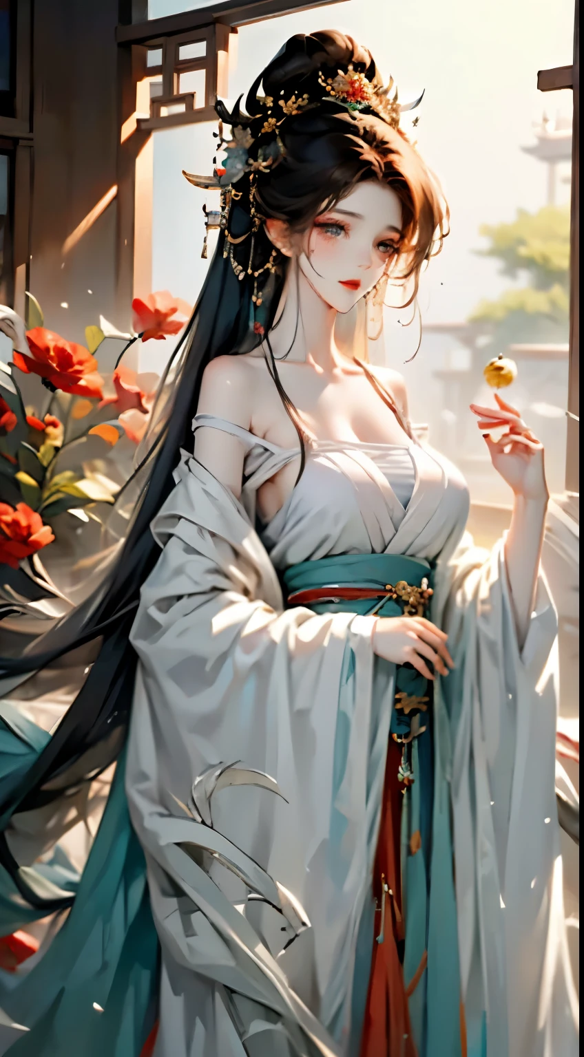 (masterpiece), (best quality), high resolution, (raw photo:1.2), (very photo-like painting: 1.4), solo, (very detailed wallpaper, cowboy shot)))), official art, masterpiece, sharp focueautiful gorgeous cute Japanese woman:1.3), delicate beautiful hair and eyes and face, realistic, super detailed, beautiful girl with beautiful eyes, eye reflection, pale skin, hair accessories, ((((no background)))), sexy pose,