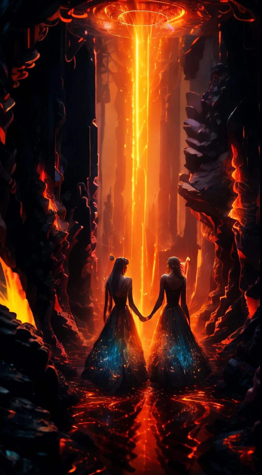 ((Bestquality)), ((A Masterpiece)), ((realisti)), portraits,1girle,full body portrait, celestial bodies, The god, a goddess, Light particles, Halo, looks at the viewer, Firm eyeare Shoulders, Chest tube parietal, Poker face,(bioluminescense:0.9 girls 5)Ocean, bioluminescense, full of energy, colorful,,,,, colour, (bioluminescence, bioluminescence),(Beautiful composition), Cinematic Lights, Wheels within wheels, (symmetric:0.5 girls), Whimsical,