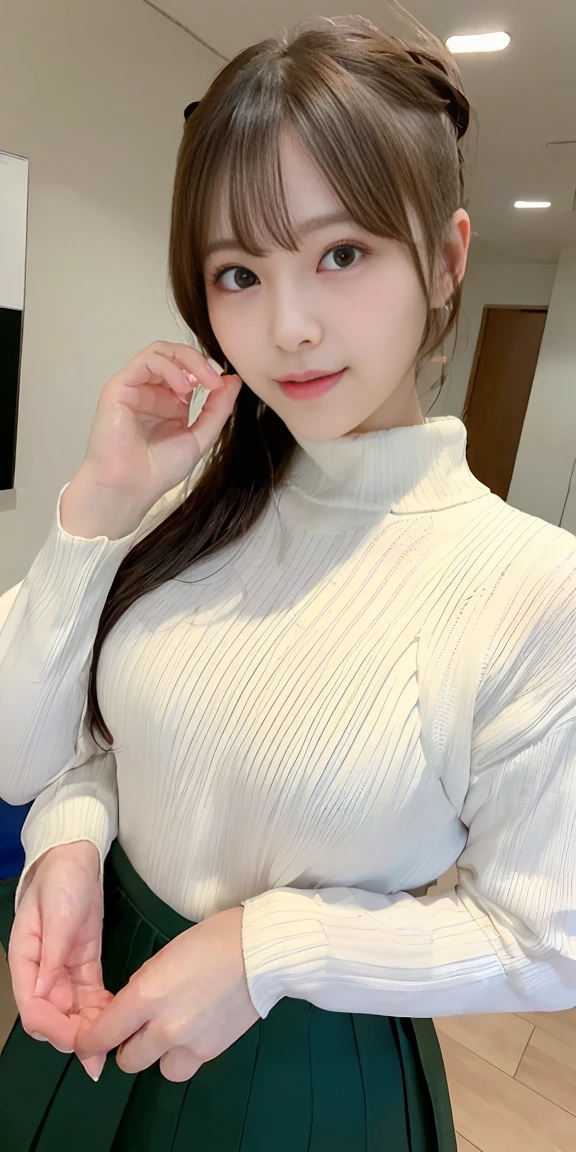 table top, highest quality,
super detailed, finely, High resolution, In 8K,
((photoreal:1.4, Raw photo, Super high resolution,best image quality: 1.4)),
wallpaper,
((Perfect whole body composition 1.5)),
beautiful and fine eyes, natural color lip,
((gentle smile:1.5)),
((random cute hairstyles)),
((Knitwear:1.5)),
((大から中までのランダムなchestのサイズ、chestの谷間:1.2)),
((chestの開いた服を着て前かがみになる:1.5)),
((Wear random and cute skirts:1.5)),
((chest、arm under look eyewear:0.9)),
((peek from below)),
((random blurred background)),
((Random and cute expressions)),,
((((1 female:1.5))))
Highly detailed and professional lighting、
((Random and cute expressions:1.5))、
((I can see my thighs:1.5))