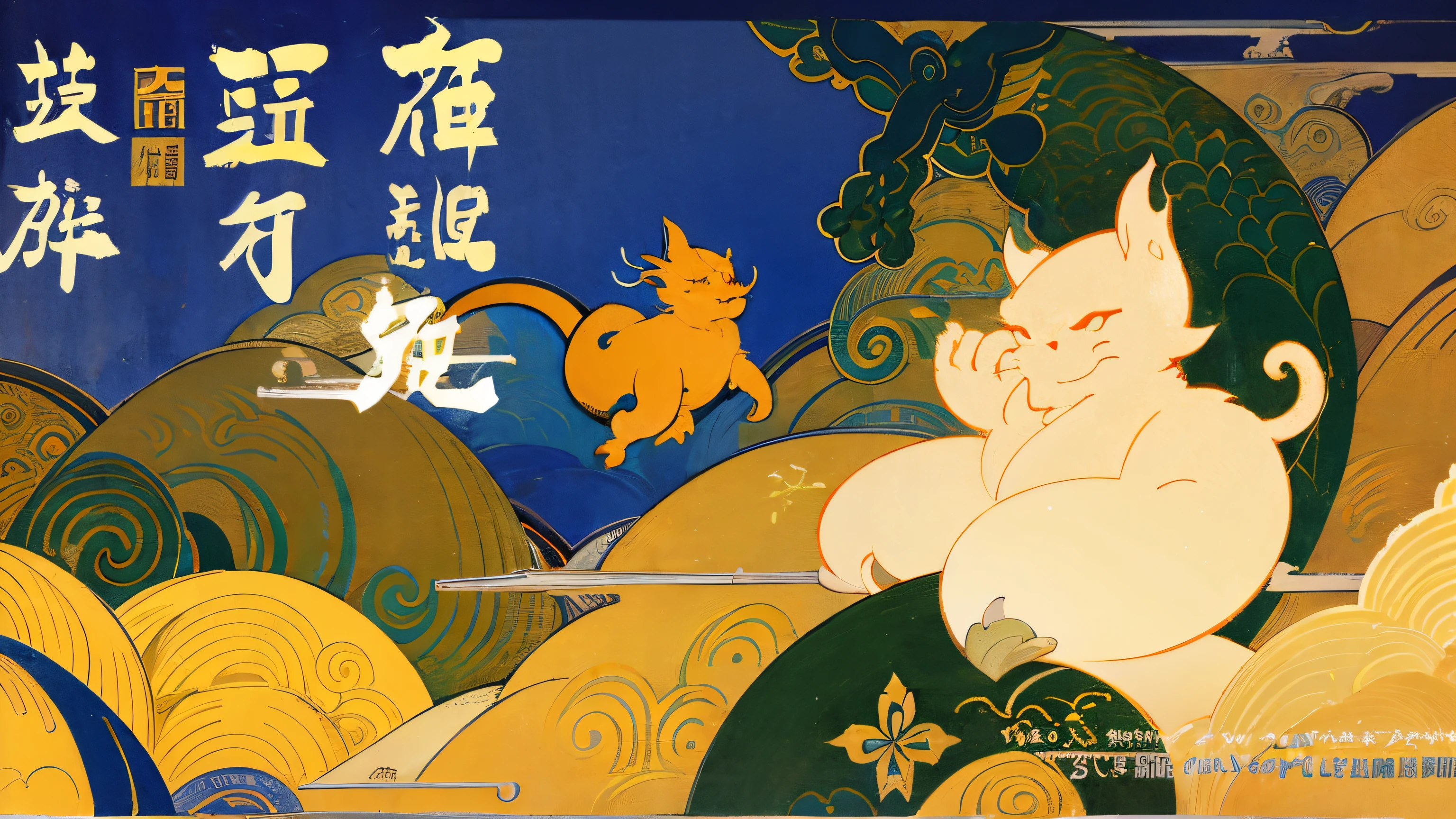 [advocate]show confidence、cheer up、New Year&#39;s Breath of Faith。
[elements of &Quote;dragon and black cat&Quote; must appear，Blessings with dragon characters in the copywriting。[size].jpg:1080x1620，72dpi，RGB color。
