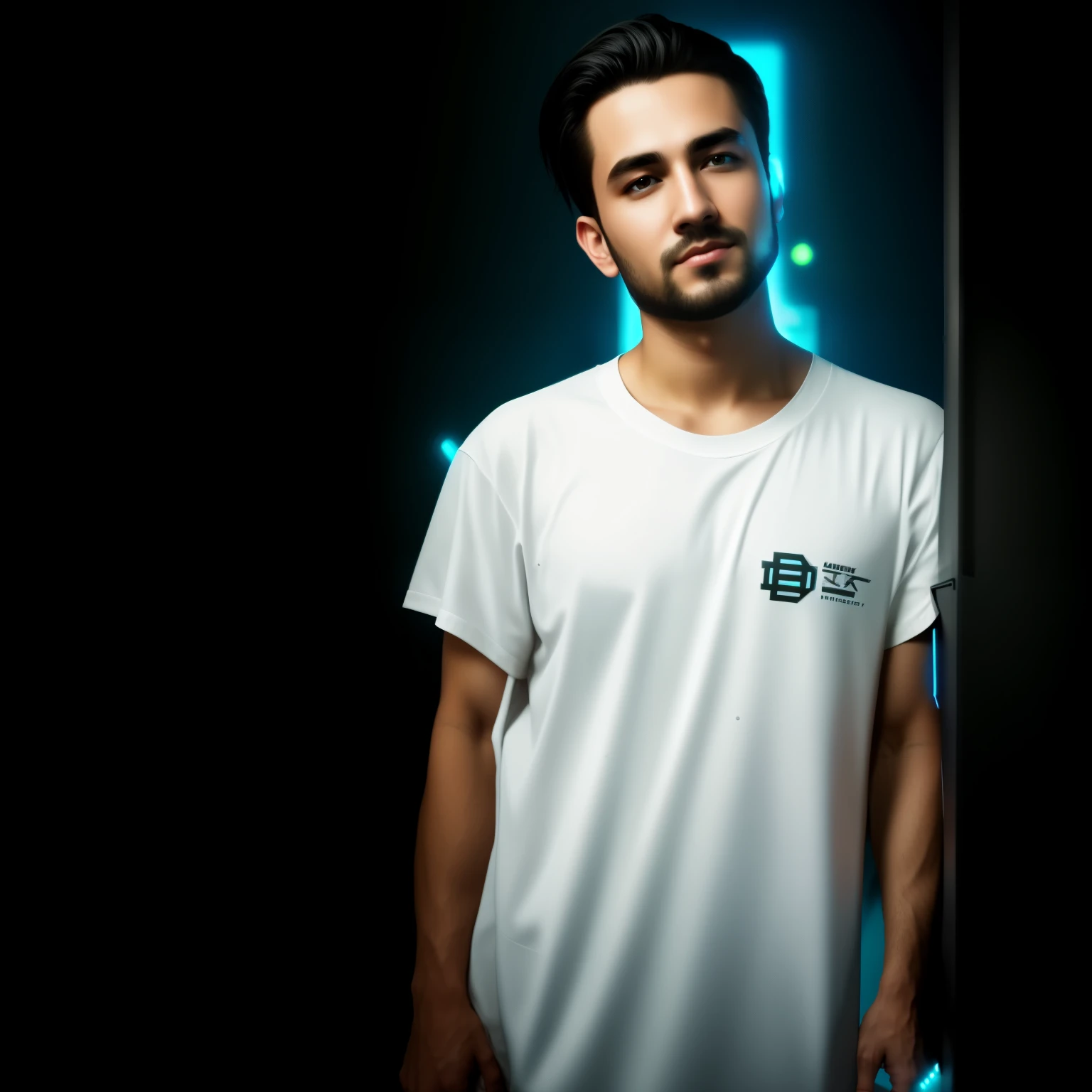 Change background cyberpunk handsome boy realictic face 8k ultra realistic with his gaming pc