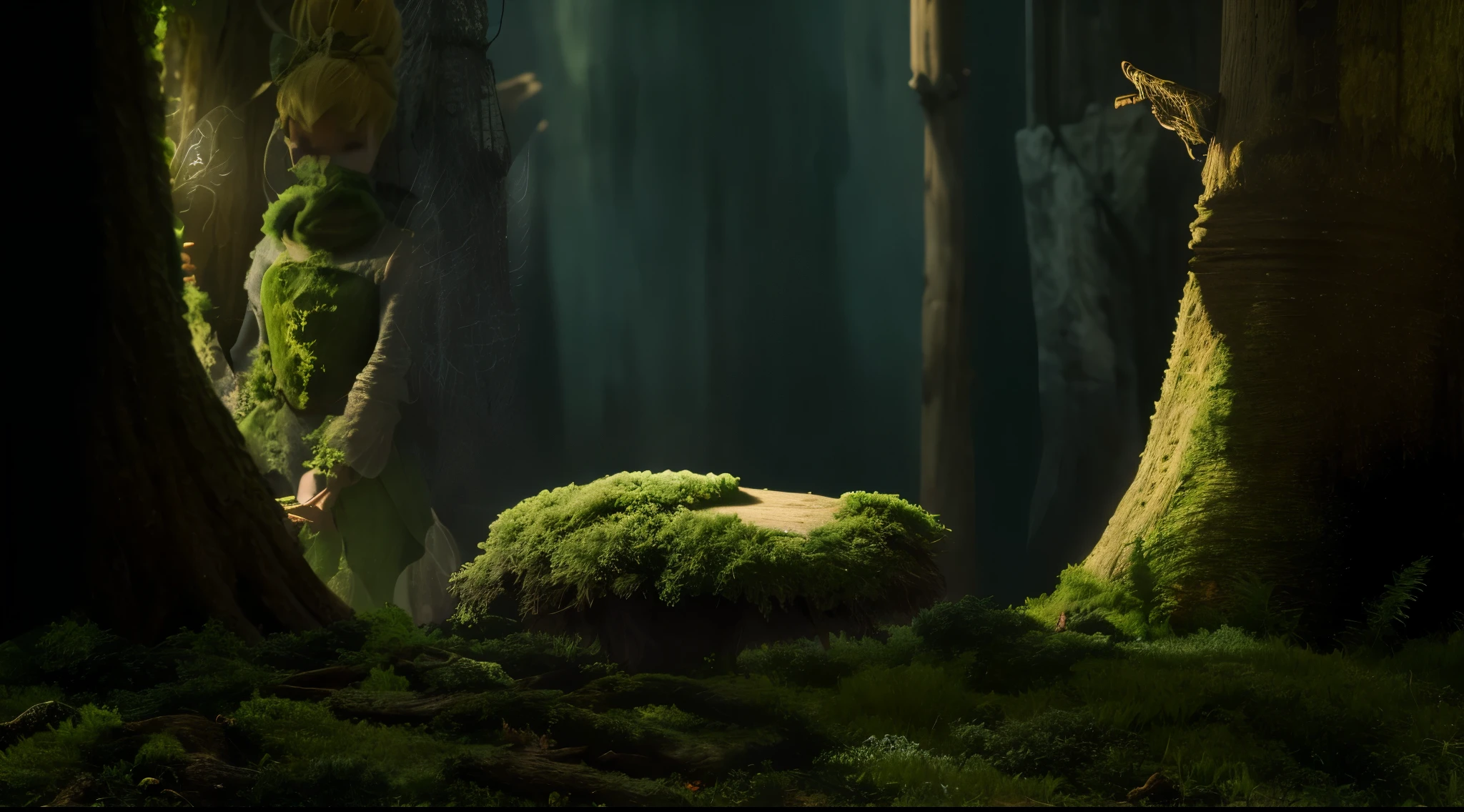 reality,Tree叶,moss,Tree,Light,fog forest,Cinematic quality,8k