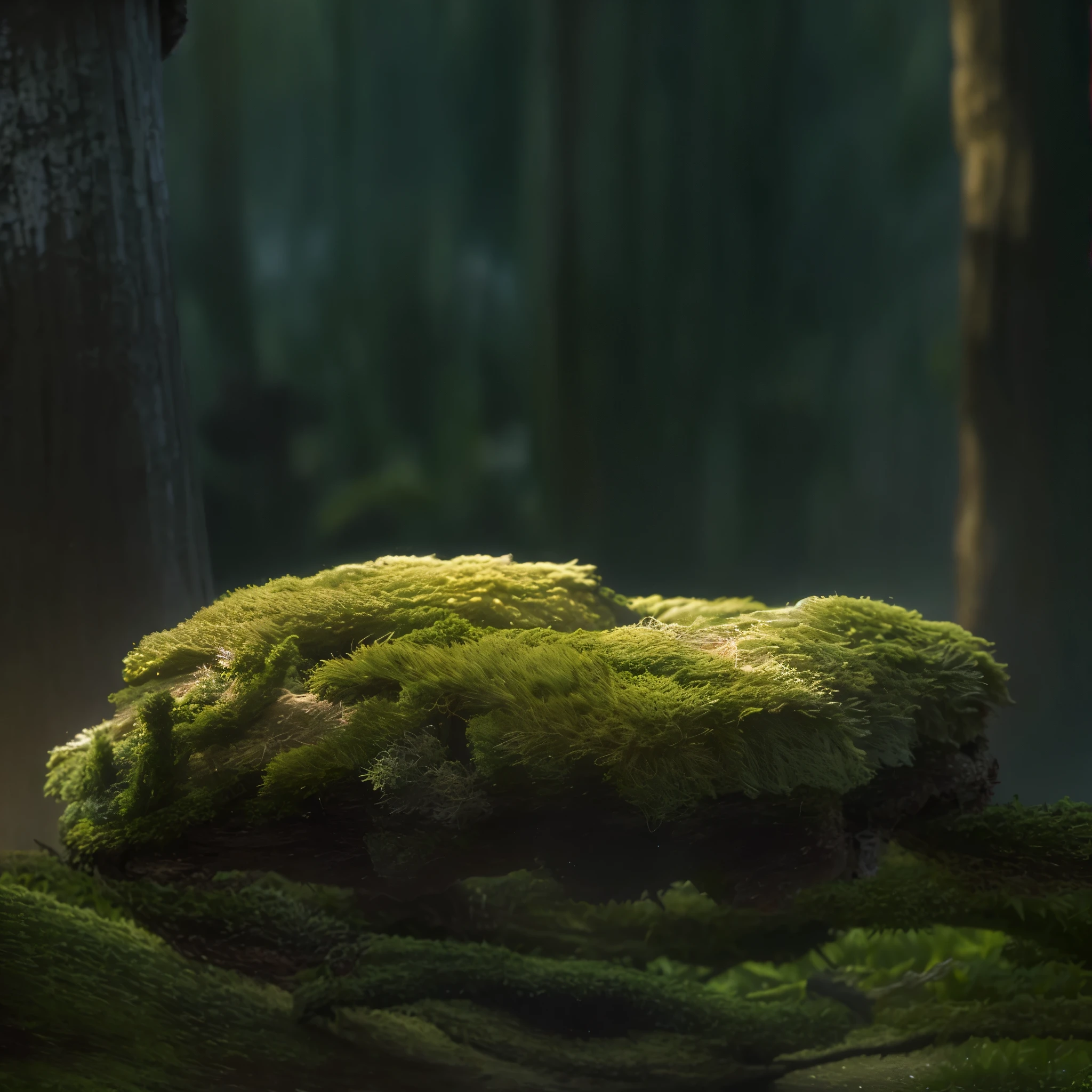 reality,Tree叶,moss,Tree,Light,fog forest,Cinematic quality,8k