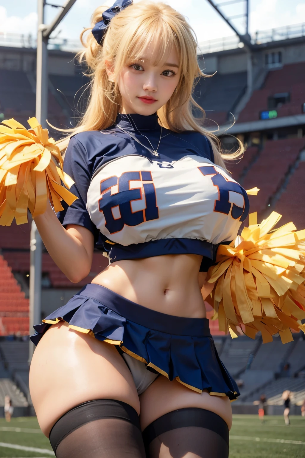 Blonde cheerleader