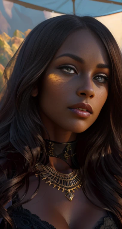 woman, solo, (((dark skin))), light black hair, dark yellow eyes, detailed face, ([Julianne Hough|Megan Fox|Christina Hendricks]:0.8), (swollen lips:0.9), masterpiece, professional, high quality, beautiful, amazing, gothic, Getty Images, miko, giant, photo shoot, 4k, realistic, detailed background, abominable, real life, by Walter Beach Humphrey, by Pierre Bonnard,