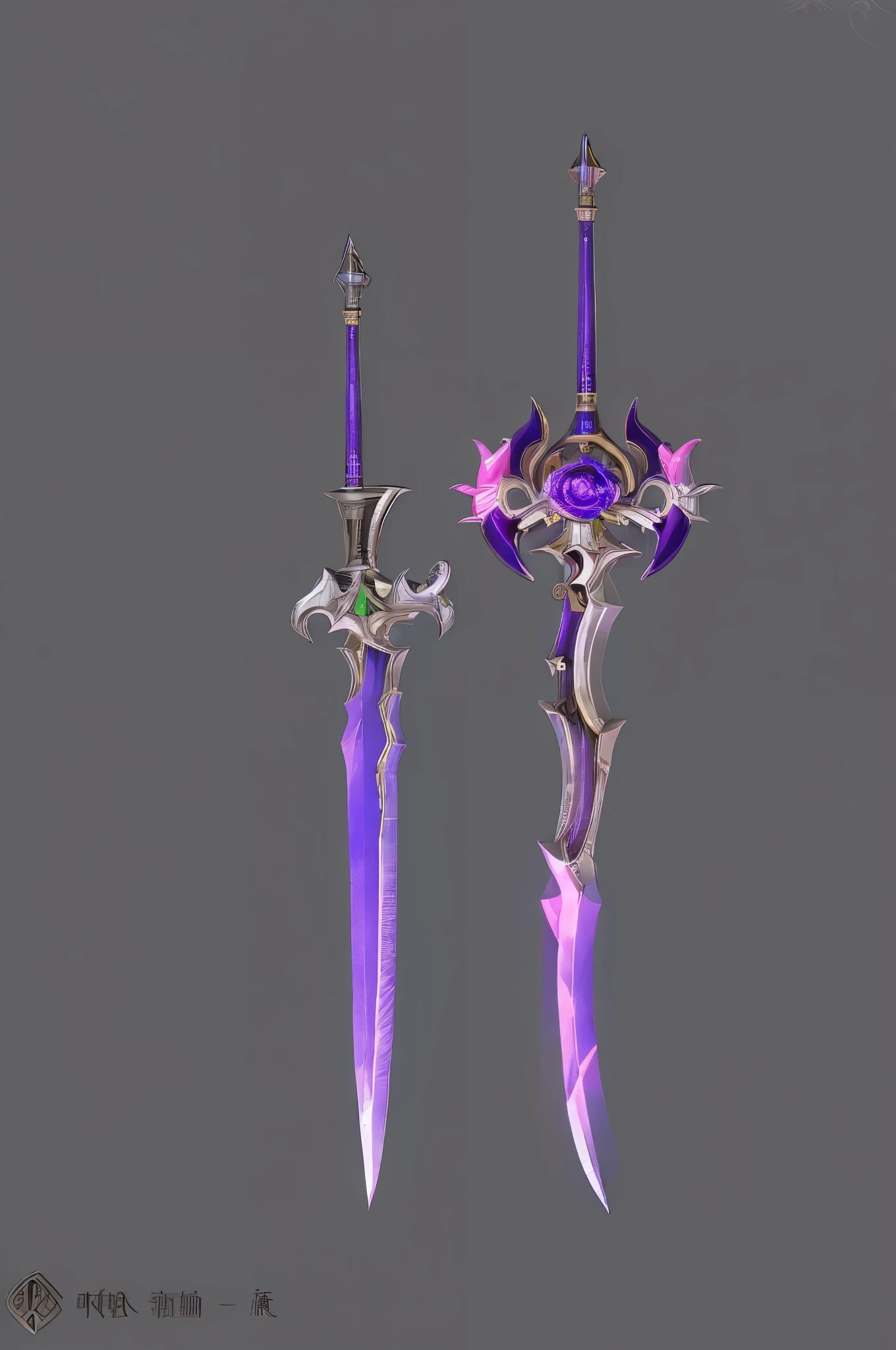 (masterpiece, quality, best quality, official art, Beautiful and beautiful:1.2),(8k, best quality, masterpiece:1.2), luminescent, light,fire,a purple weapon,最高的quality,修长knife,Weird arc,god's weapon,ultimate weapon,knife,