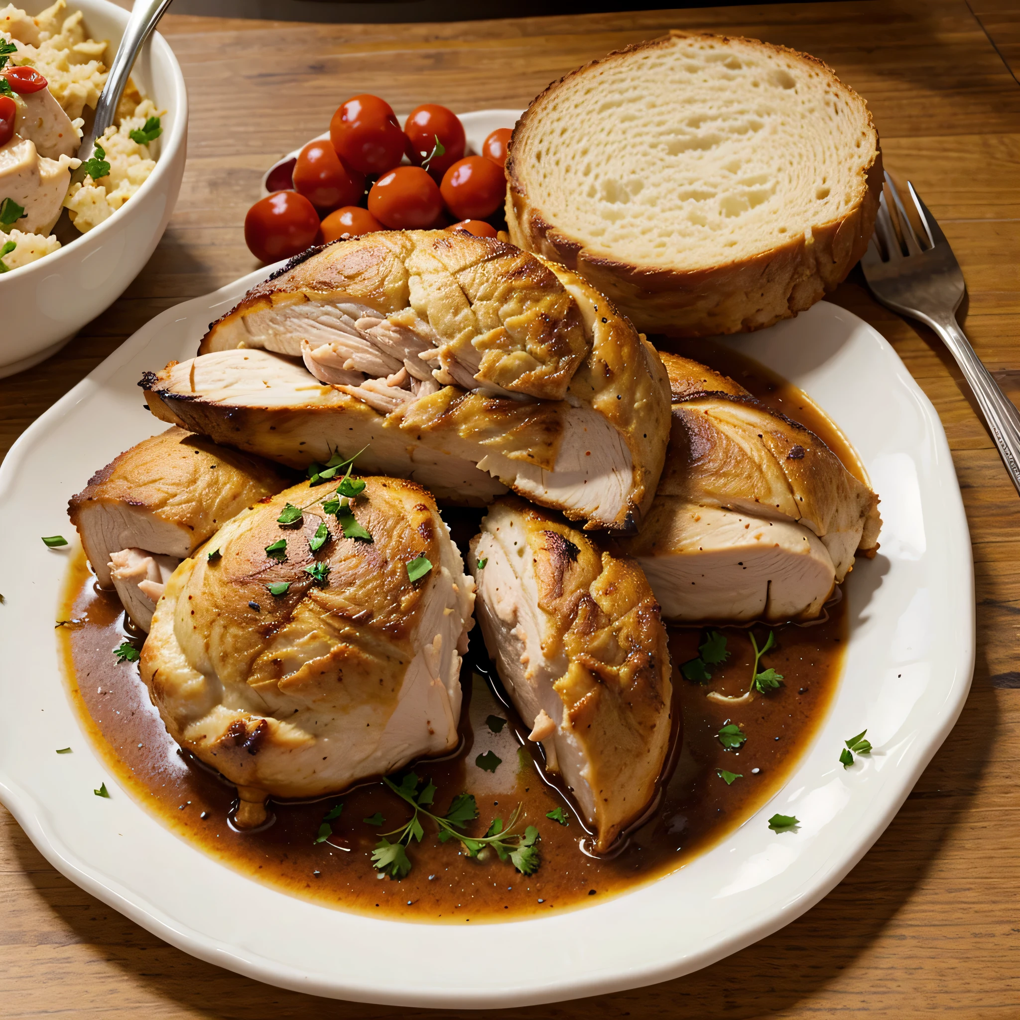 generate a yammy delecious looking chicken dishes