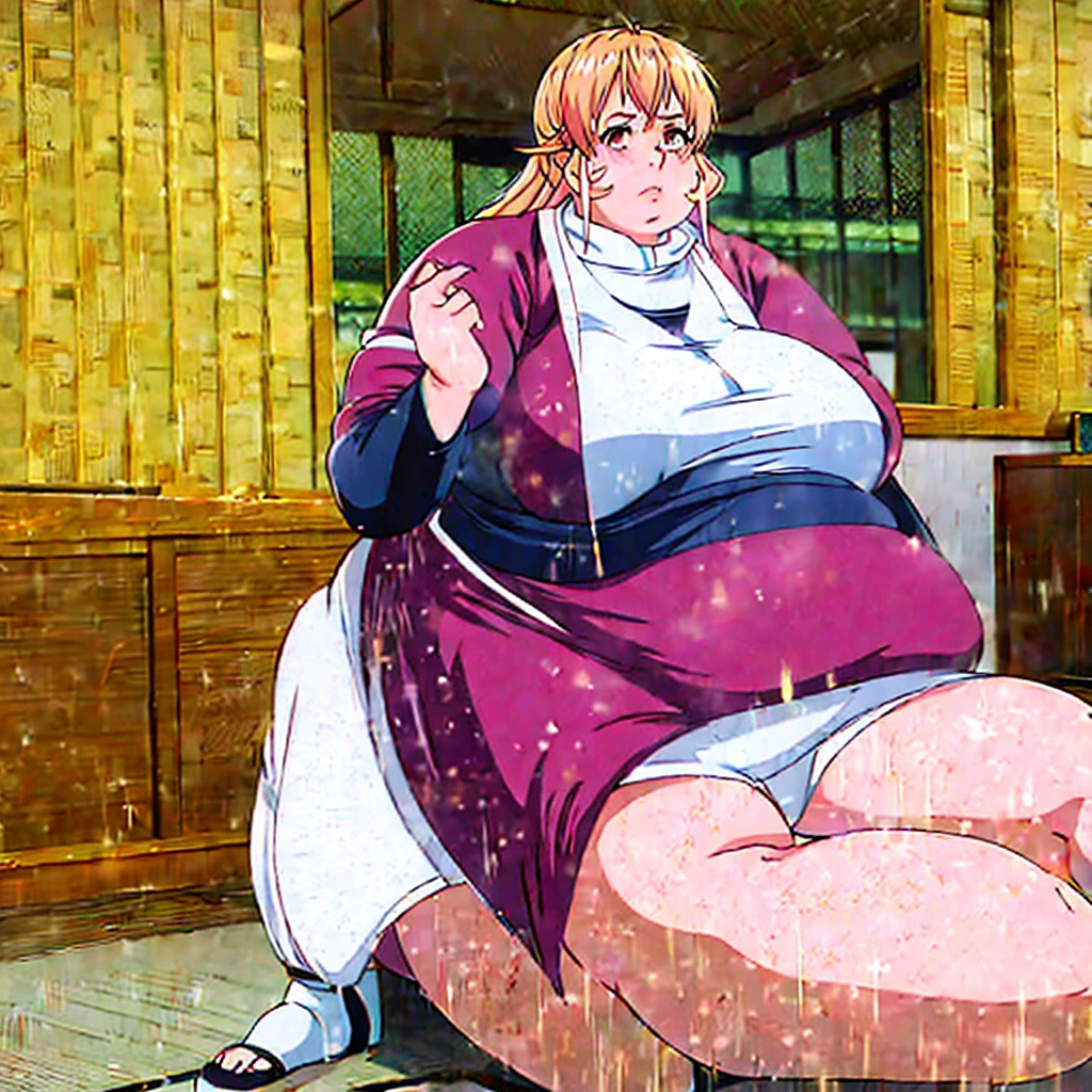 Morbidly obese solo  Erina Nakiri alone