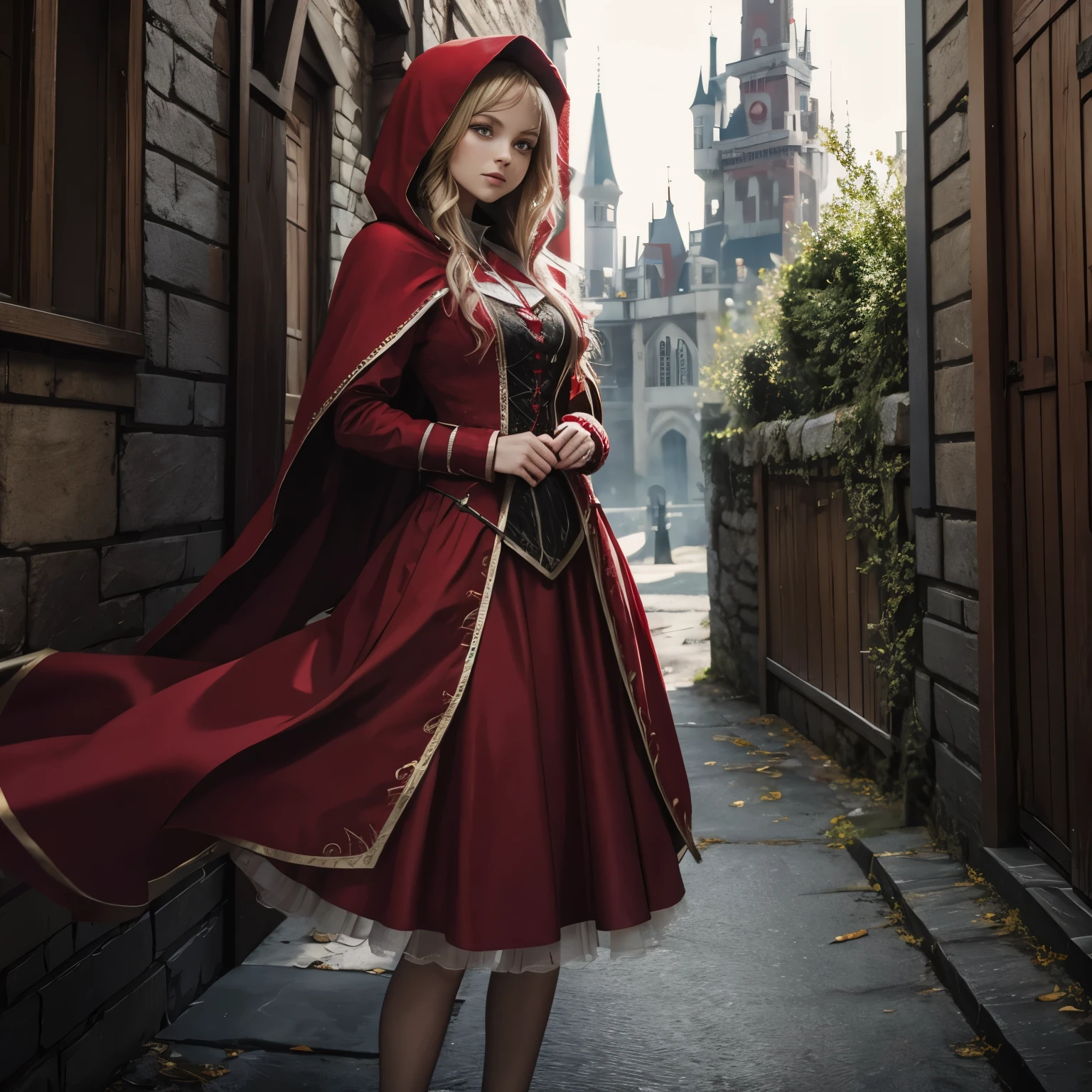 Close-up of a woman in a red dress and red cape, ドリアダ役のEmma Watson, Emma Watsonの修道女カロル・バク, 古代の女王Emma Watson, 騎士役のEmma Watson, Emma Watson(『Victorian Secrets』), Emma Watsonの映画スチール, Emma Watson(Scarlet Witch), In a red Victorian era dress, ゲーム・オブ・スローンズのEmma Watson