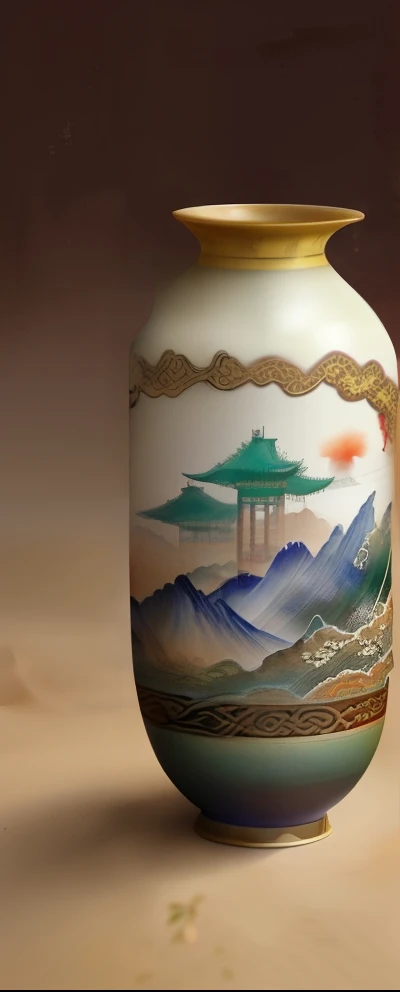 （masterpiece，high quality，Highest quality），Chinese classical culture and art，watercolor smudge，Dunhuang style，Xizhou，desert art，hollow art，hot stamping，wealthy，Noble，Chinese style，National beauty