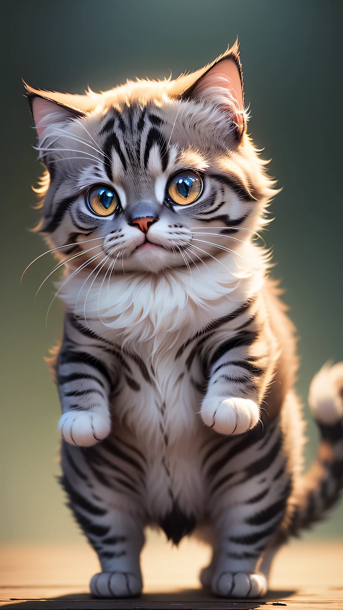 cute little surreal cat、Scottish Fold、Little、adorable fluffy、cinematic lighting effects、Charming、cute and quirky、fantasy art、Bokeh、digital painting、soft lighting、4K resolution、 photorealistic rendering、very detailed、a realistic masterpiece、professional photography、