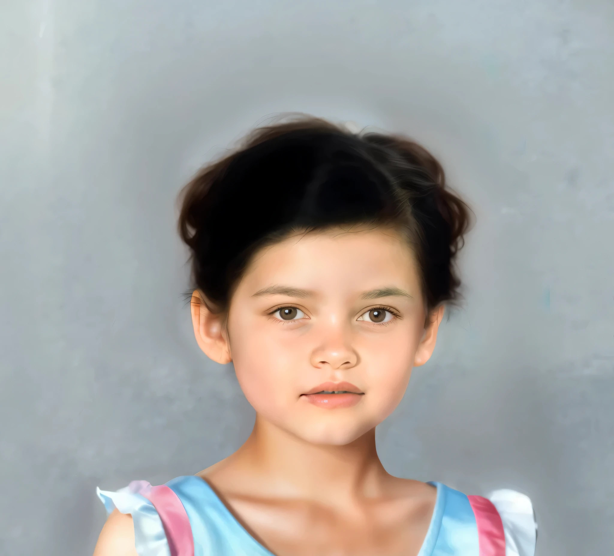 there a young girl with a blue dress and a pink and white dress, oil digital painting, portrait digital art, portrait young girl, realistic studio portrait, portrait of a cute girl, airbrush digital oil painting, realistic cute girl painting, girl portrait, portrait of cute girl, portrait girl, digital oil painting, realistic digital painting, digital art oil painting