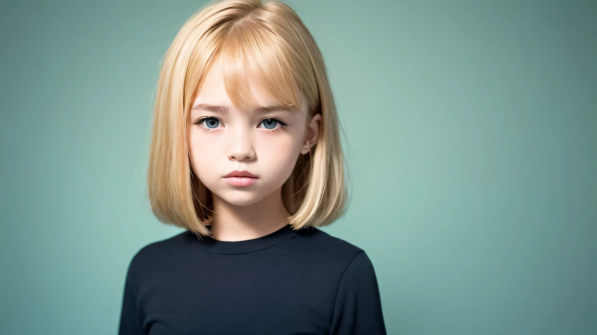 close-up CHILDREN BLONDE GIRL WITH LONG HAIR , em um fundo VERMELHO DOENTE., usando um vestido prateado, vestido prateado e halo ardente, studio photo session, fundo branco. FUMO FUMO VERMELHO. LASER VERDE.