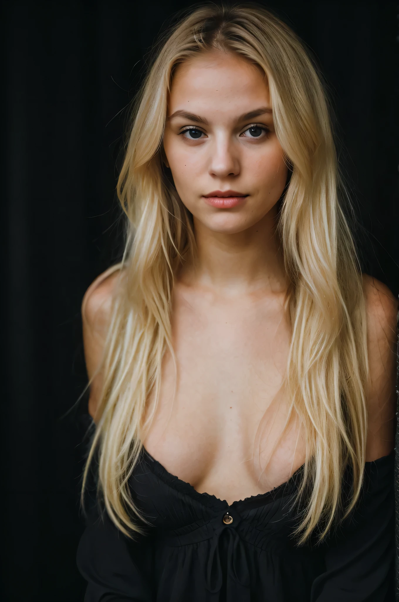 Femme blonde super mignonne in a thème sombre