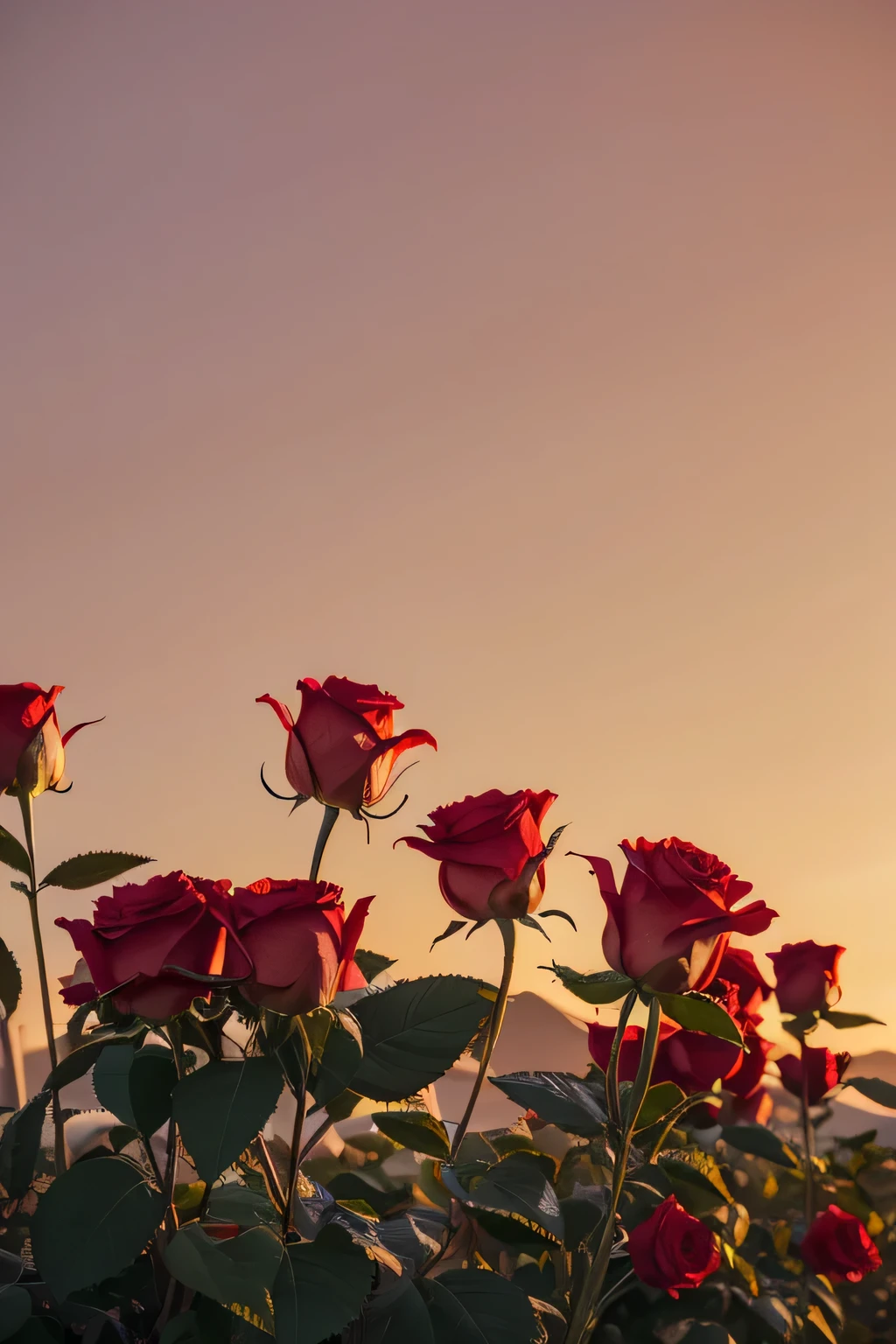 rose flower background，a sense of atmosphere