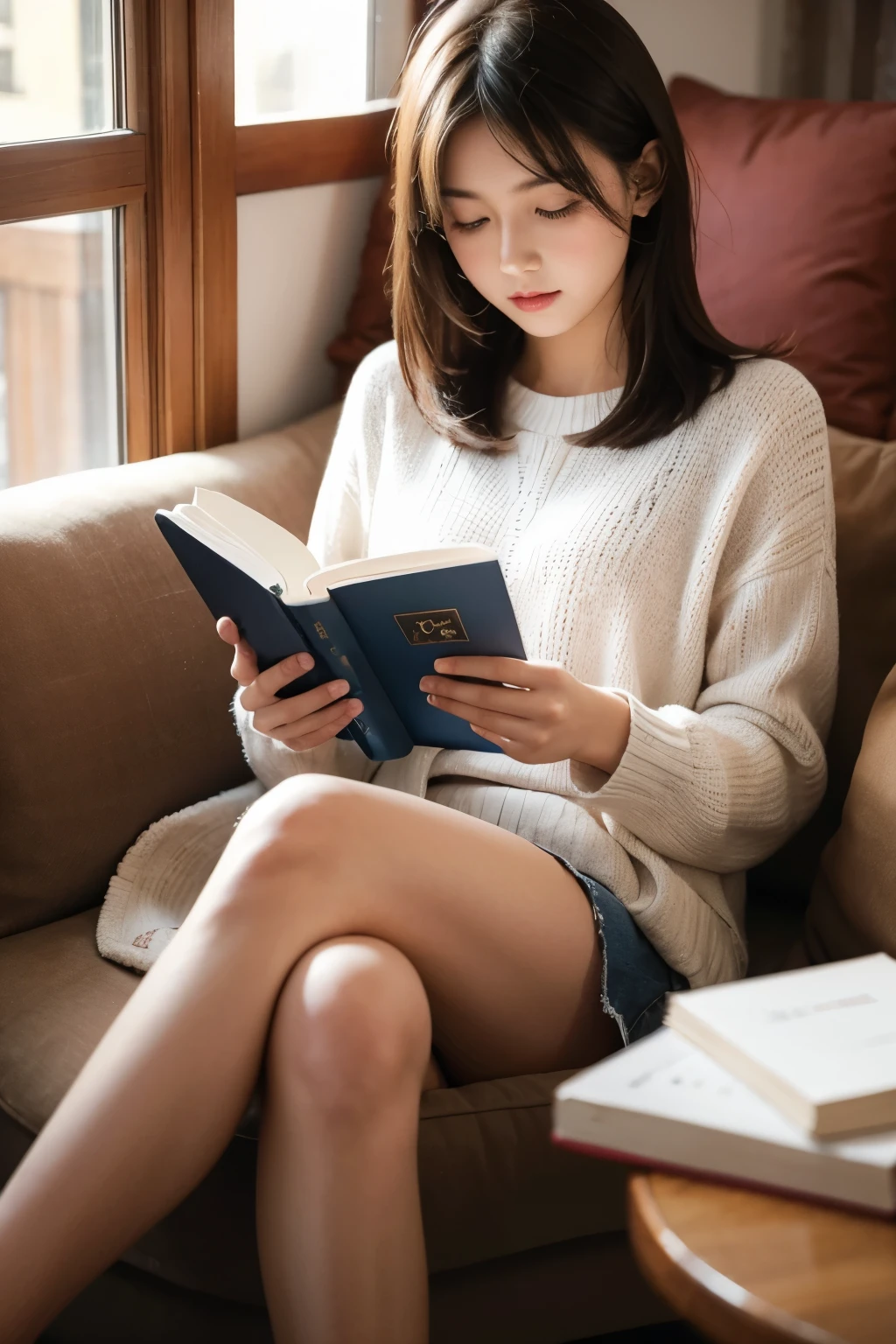 Girl reading a book