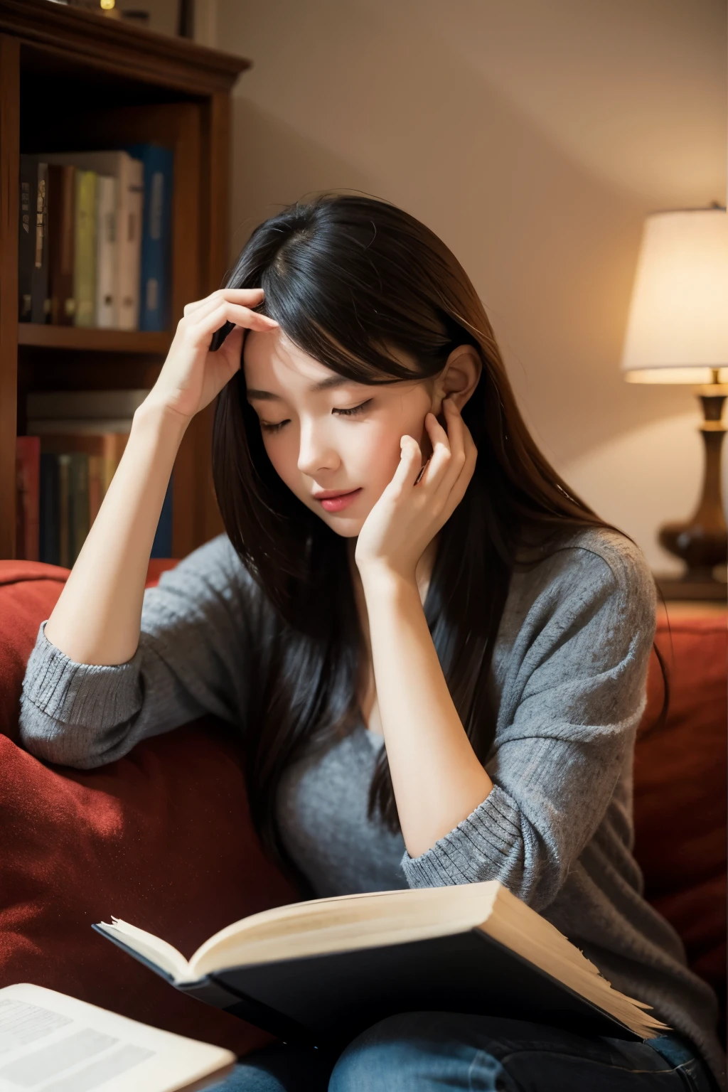 Girl reading a book