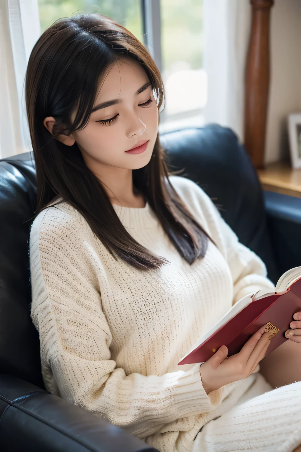 Girl reading a book