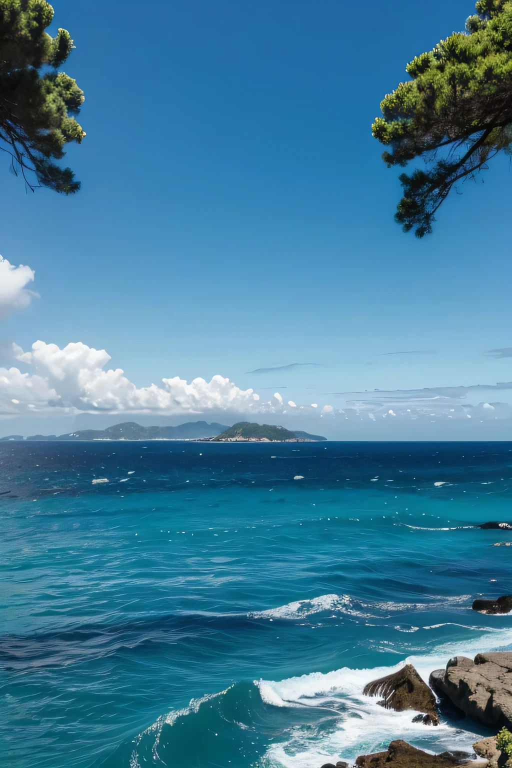 Please generate a sea-themed landscape background image