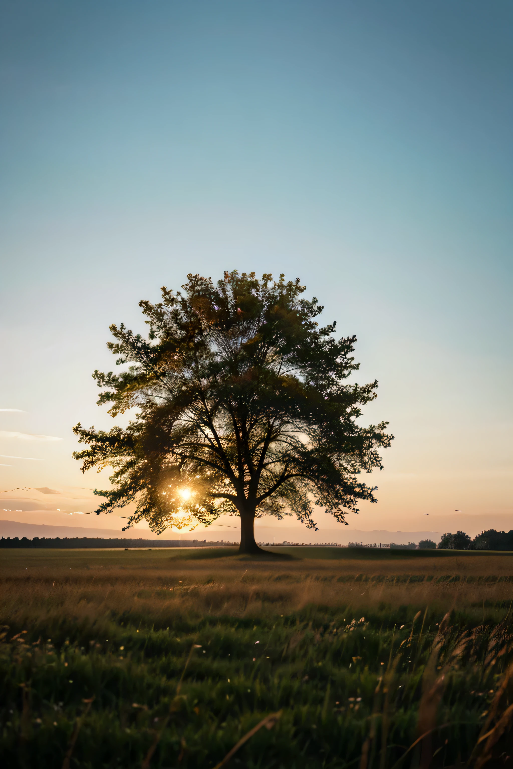 tree, sozinho, campo