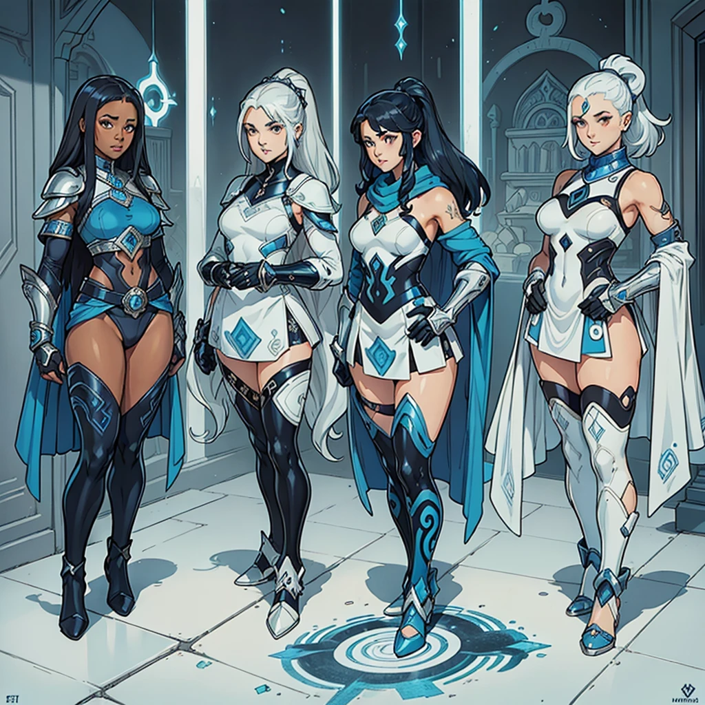 Masterpiece, Professional, High Definition - quality, sharp focus, perfect artwork, Best Illustration, trending on artstation, UHD, 4k, full body, NSFW
character design sheet , full body view, mummy girl, mature face, defined cheekbones, high cheekbones, bandaged all over body, muscular, bandaged , sexy bimbo, gigantic breasts, black hair, beautiful woman, Egyptian, blue skin, shiny skin, scribbles and marks, puffy lips, sketches, pose, simple background, white background, beige color palette, blue legs, blue arms, blue face