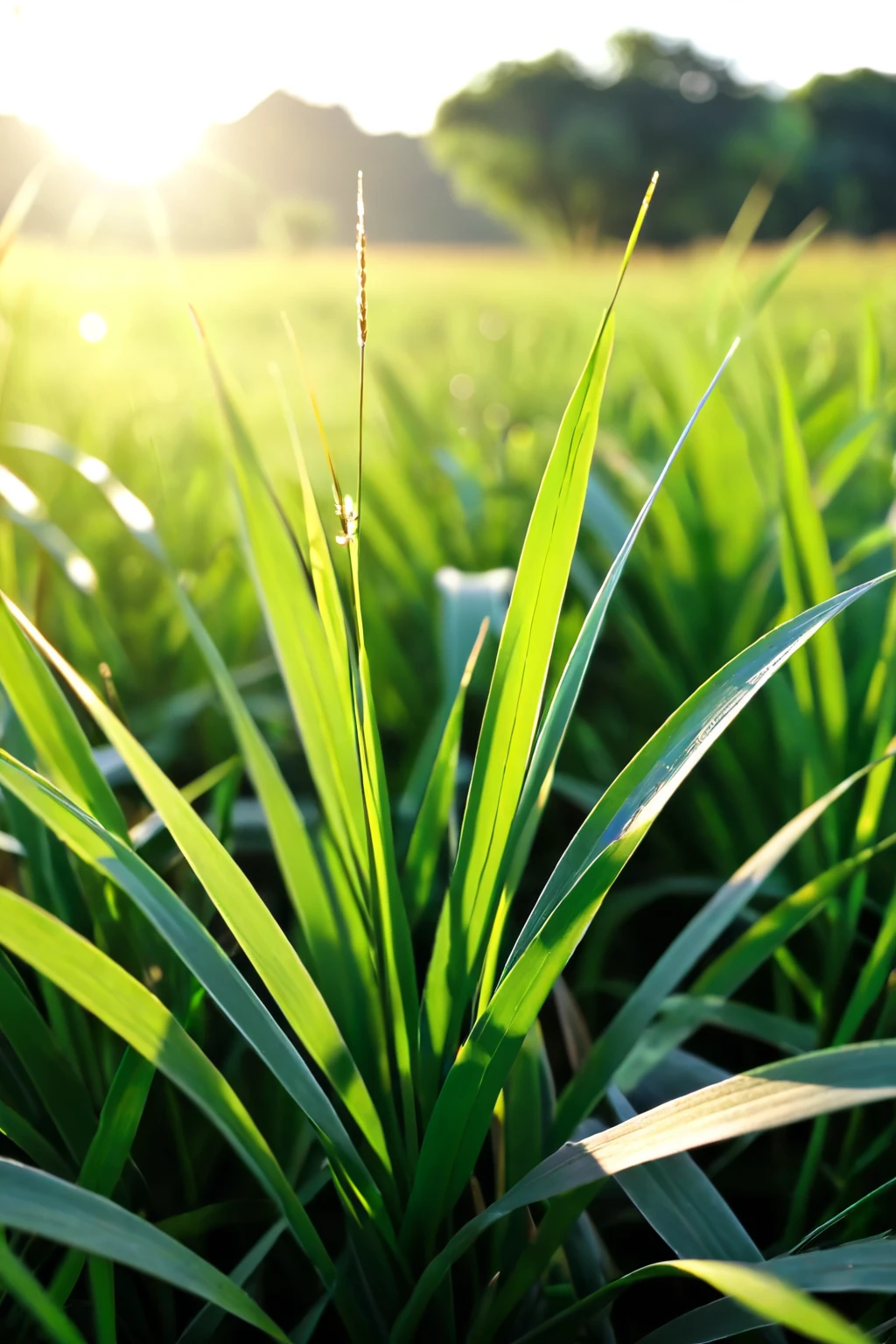 Grass savannah, close-up 