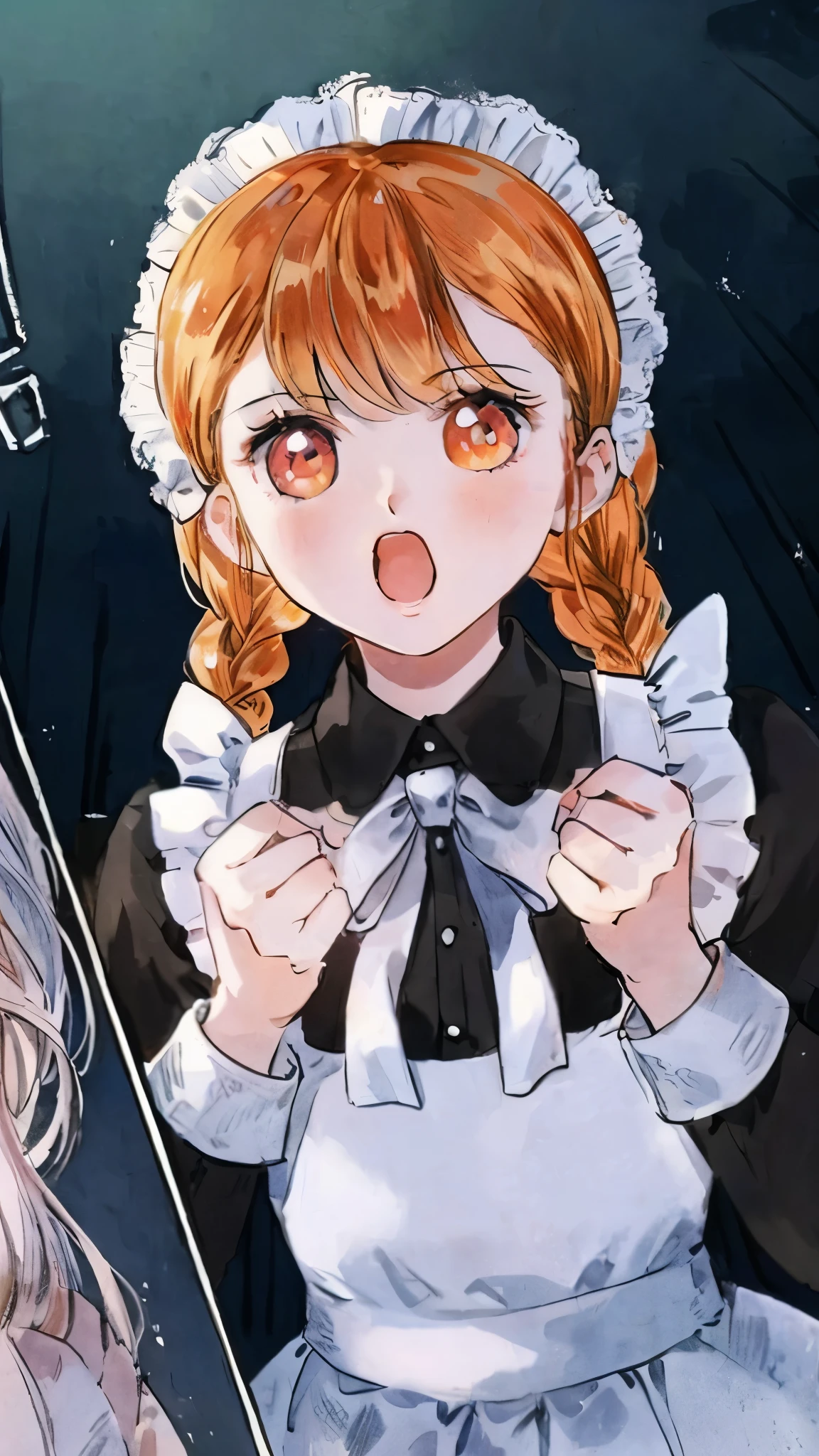 masterpiece, best quality, an extremely delicate and beautiful girl,an extremely delicate and beautiful, world masterpiece theater, ultra-detailed, highly detailed, best quality, blonde hair, highres, extremely detailed,1girl, best quality, illustration, looking at viewer, impasto, canvas, oil painting, realistic, realist ,real, pink eyes, long hair , straight hair. Vintage outfit