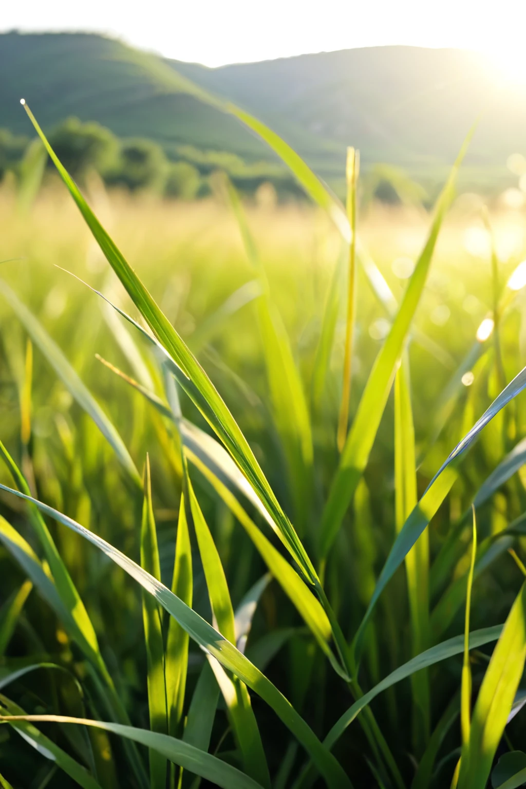 Grass savannah, close-up