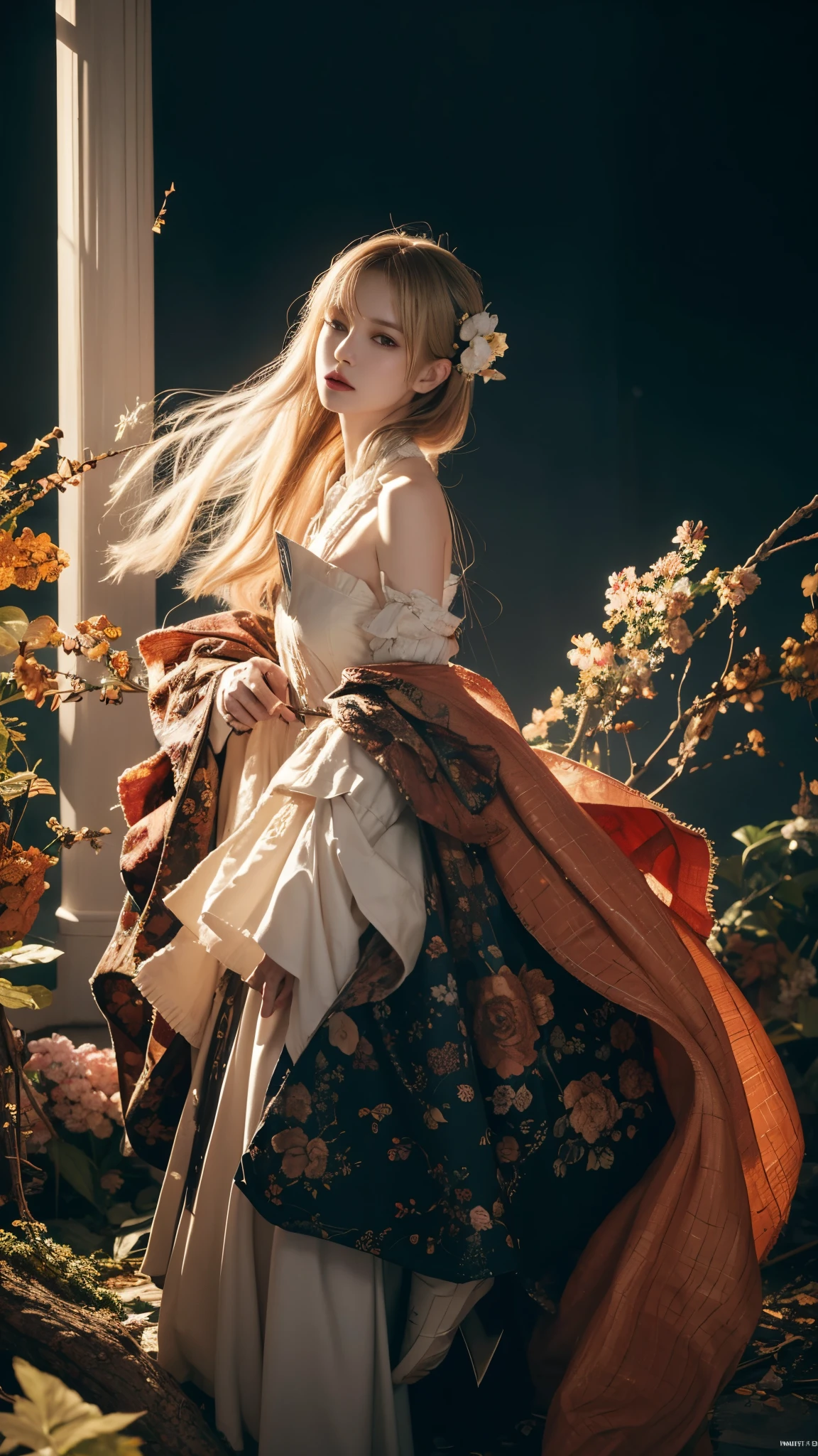 official art，unified 8k wallpaper，Super detailed，Beauty and Aestheticasterpiece，best quality，（fractal art：1.3），1 girl，very detailed，dynamic angle，cowboy shooting，The most beautiful form of chaos，Look at the audience，elegant，Fauvistdesign，Bright colors，JamesJean，Robbie Devi Antonio，Ross Tran，French bacon，Michael Mraz，Adrian Genius，Petra Cortright，Gerhard Richter，Takato Yamamoto，Ashley Wood，atmosphere，