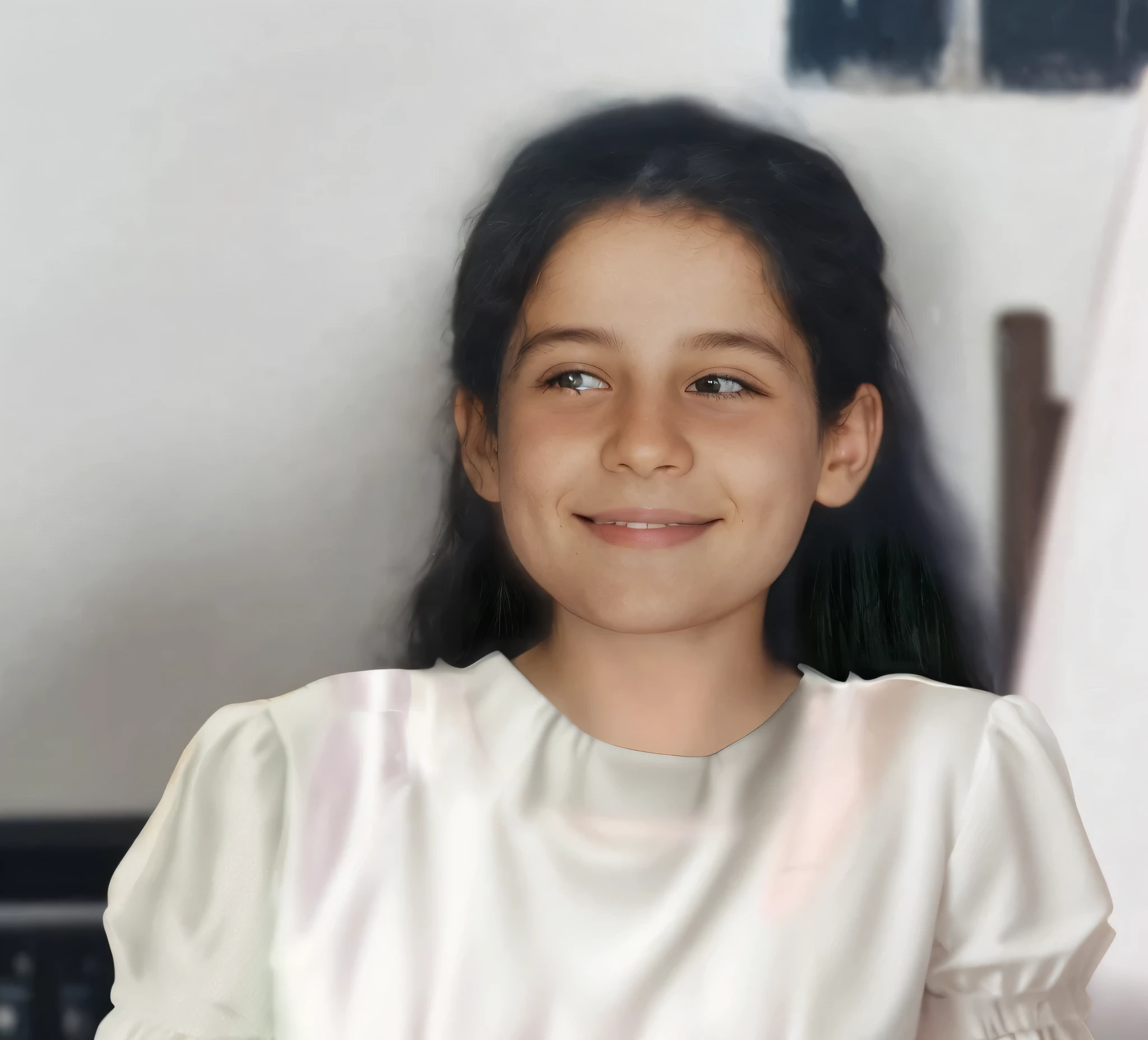 there  a young girl that  smiling and holding a cake, colorized background, a colorized photo, colorized photo, digital art but photo, colorized photograph, portrait digital art, digitally painted, colorized 1 9 0 4 photo, digital art portrait, digital art picture, digital art. photo realistic, alena aemani digital art, inspired by Nazmi Ziya Güran