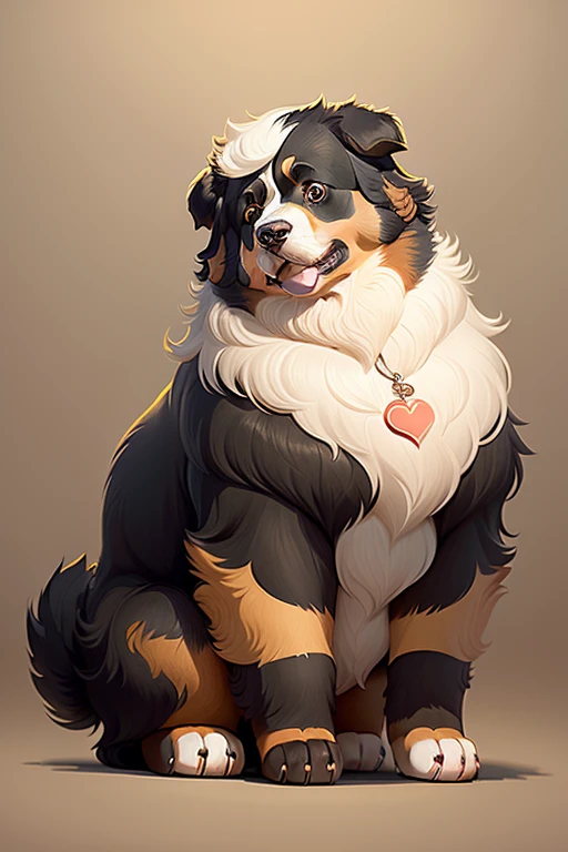 "Style bernese mountain dog illustration,Cute features Bear Xifeng style character set,sticker illustration。"