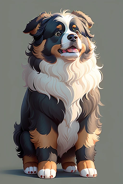 "Style bernese mountain dog illustration,Cute features Bear Xifeng style character set,sticker illustration。"